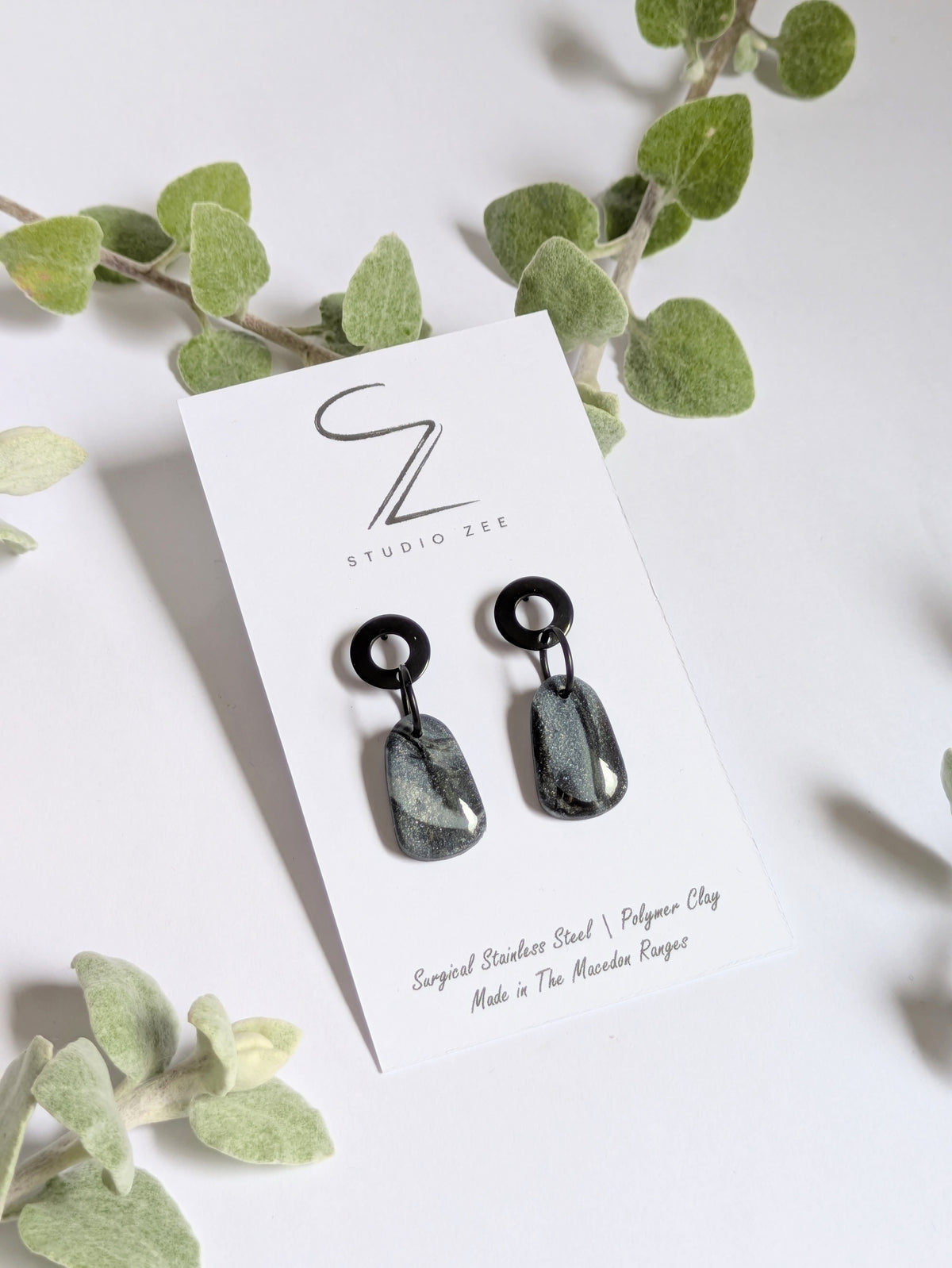 Pillar Stud Dangle Earrings