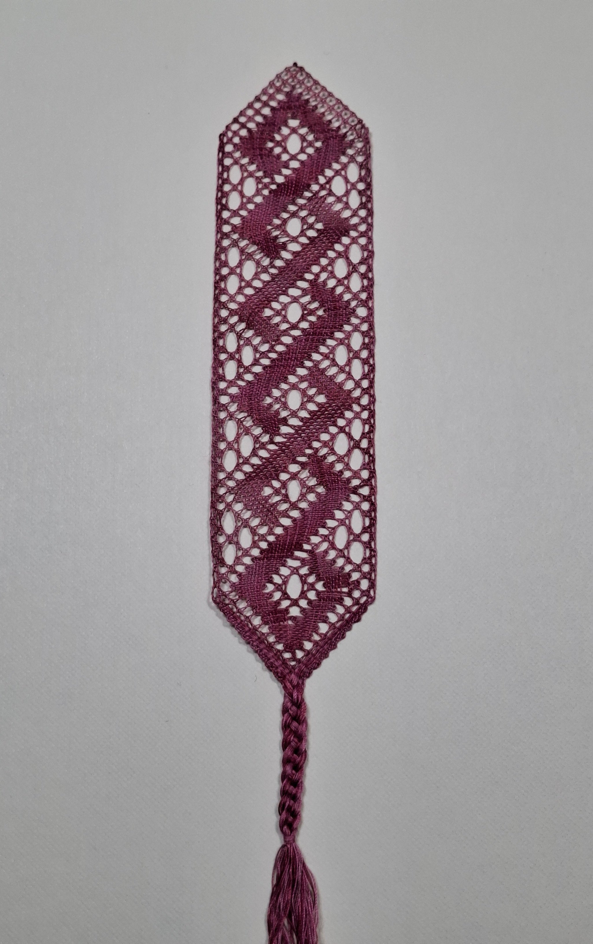 Plum Diamond trail Lace Bookmark