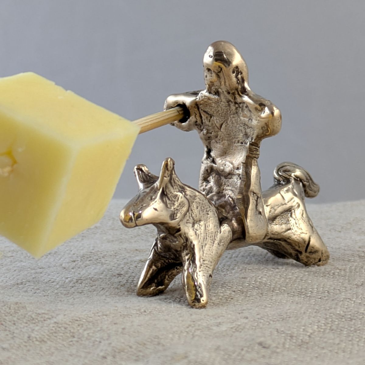 Bronze Medieval Jousting Knight Figurine