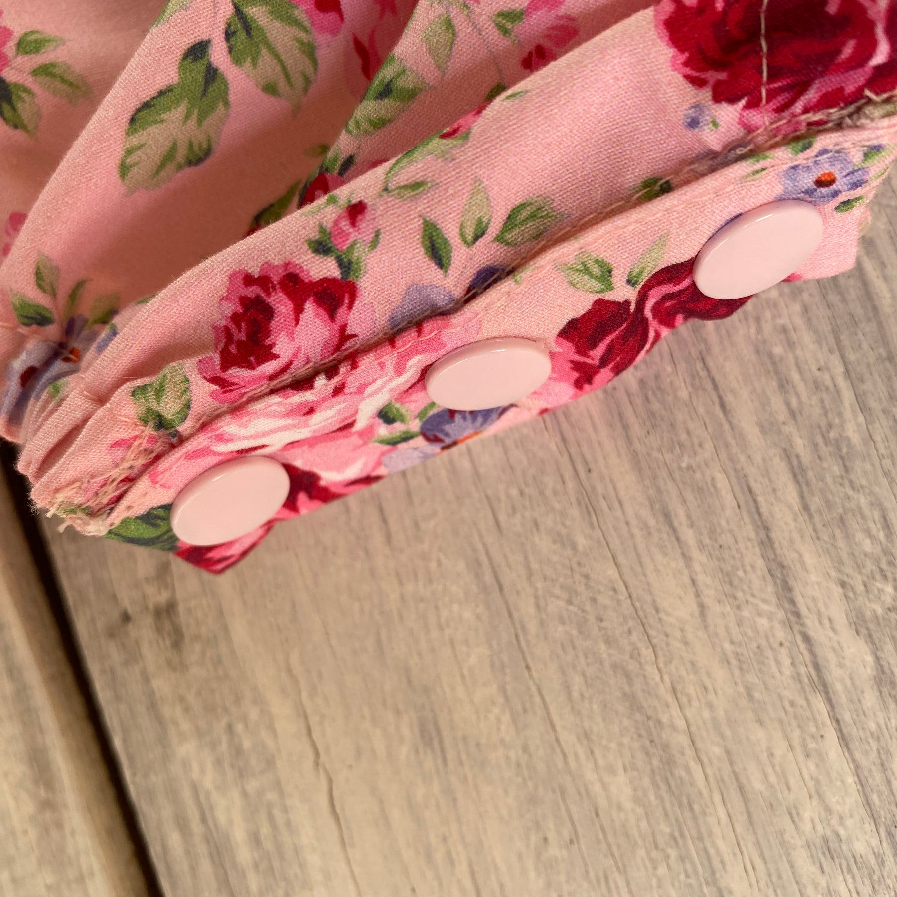 Pink Dahlia Romper Handmade Size 00