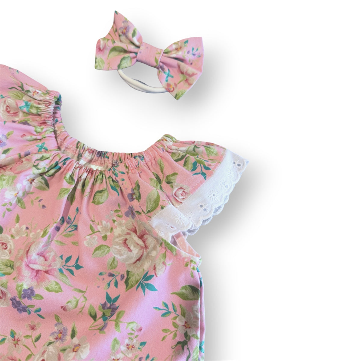 SIZE 000 Pink Floral Baby Girl Seaside Outfit
