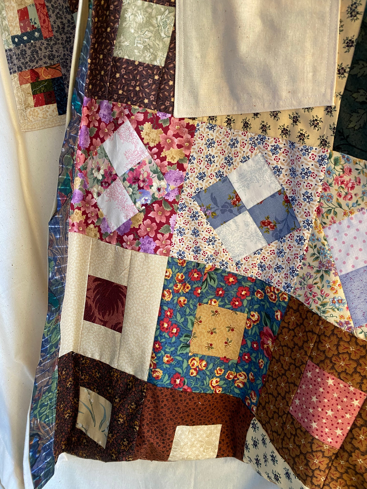 Upcycled patchwork made on Issay Miyake pattern