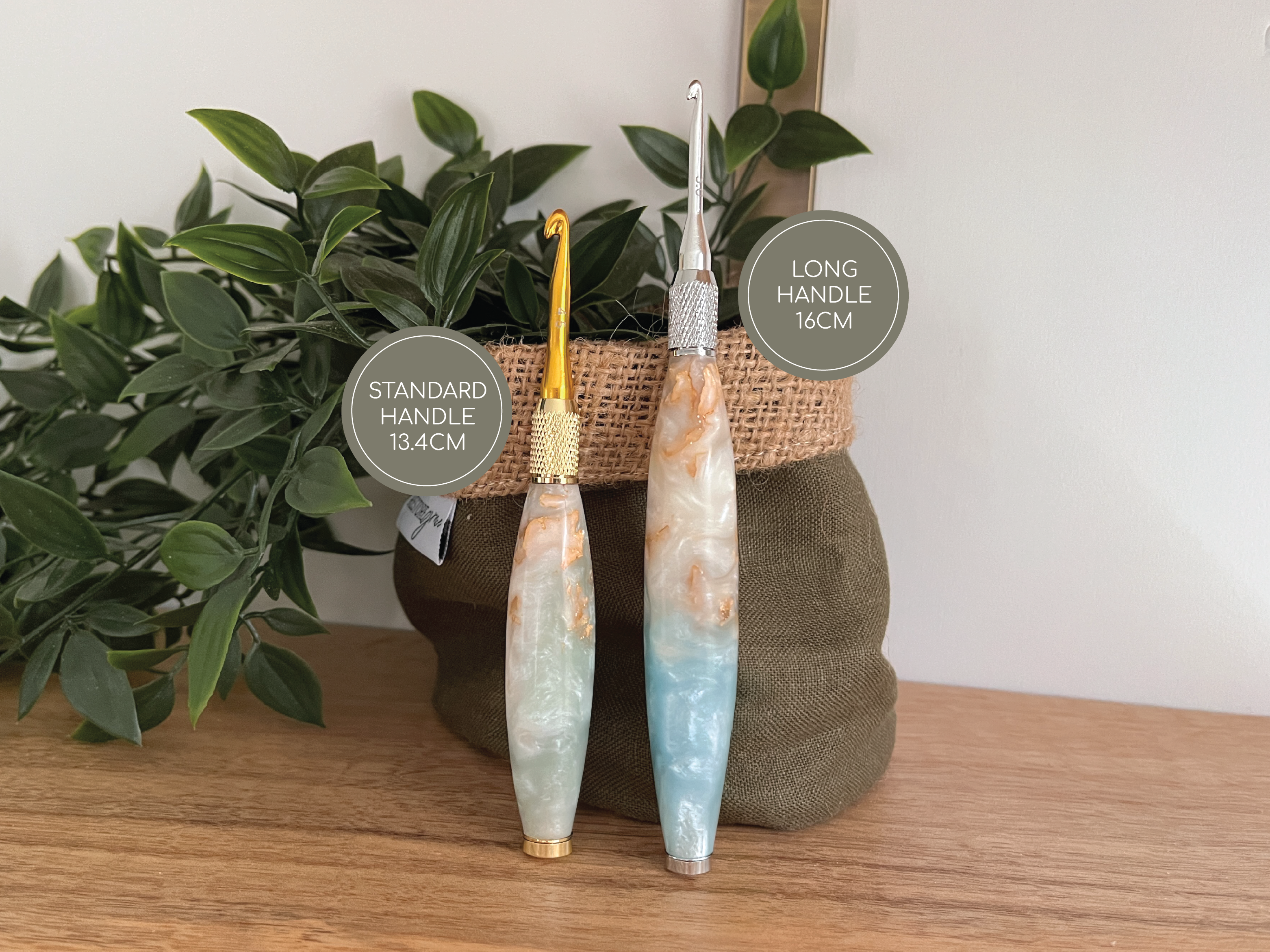 Custom Resin Interchangeable Crochet Hook Handle Set - Standard Handle