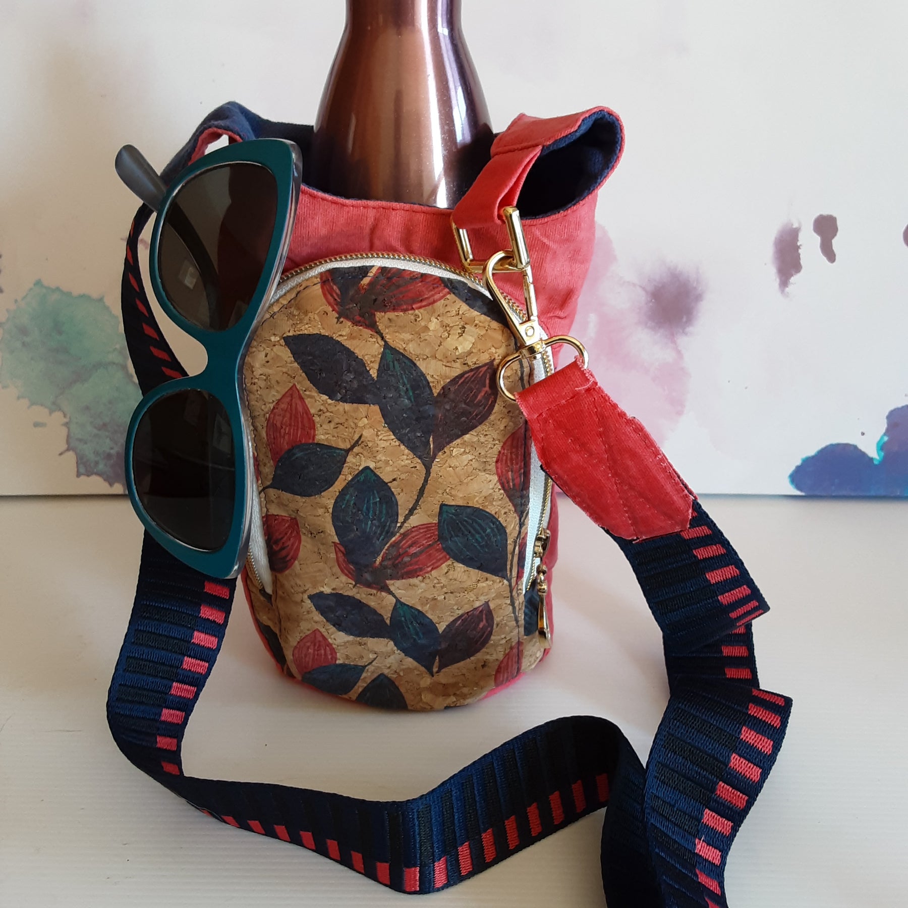 Cork crossbody water sling bag