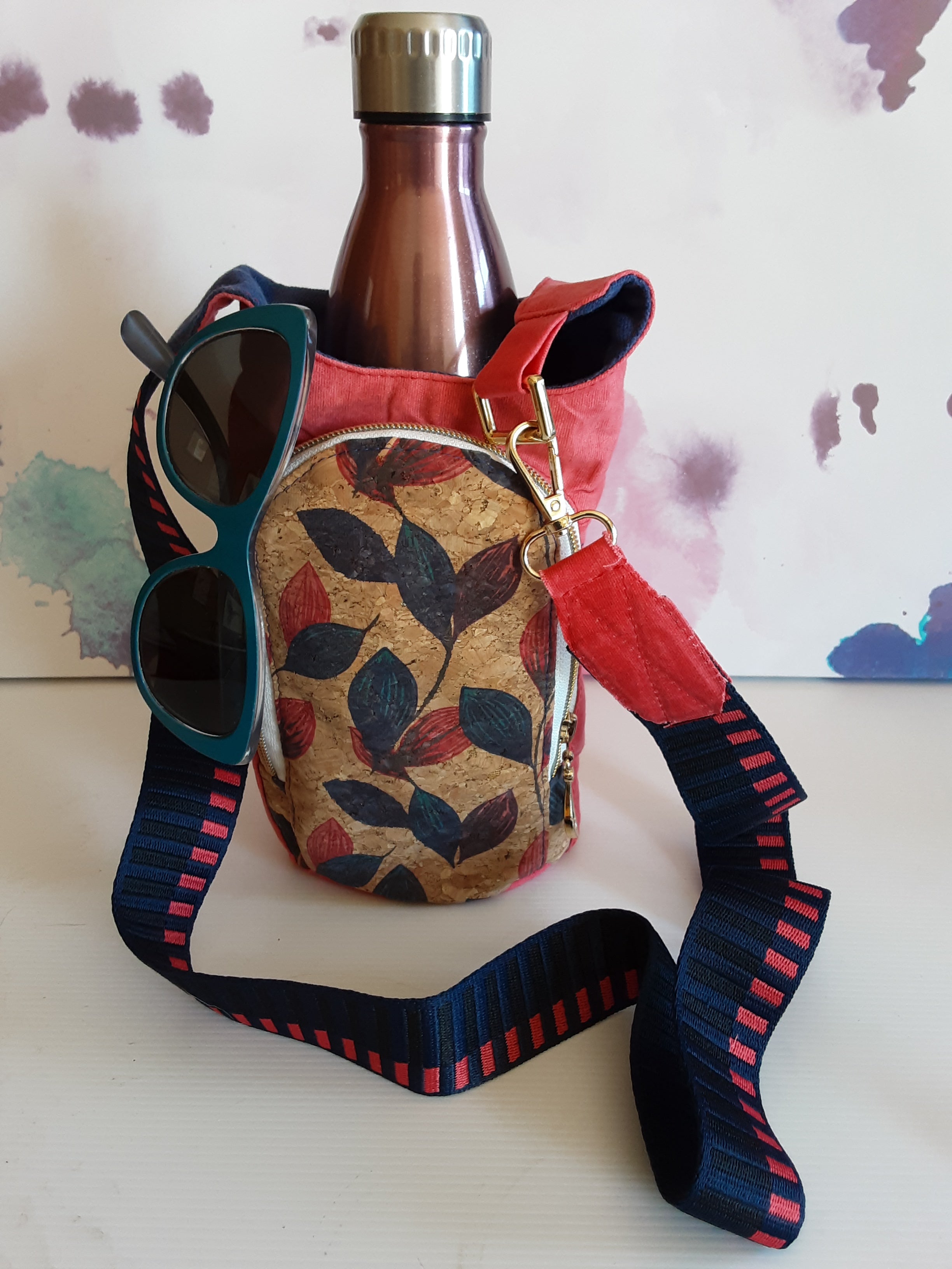 Cork crossbody water sling bag