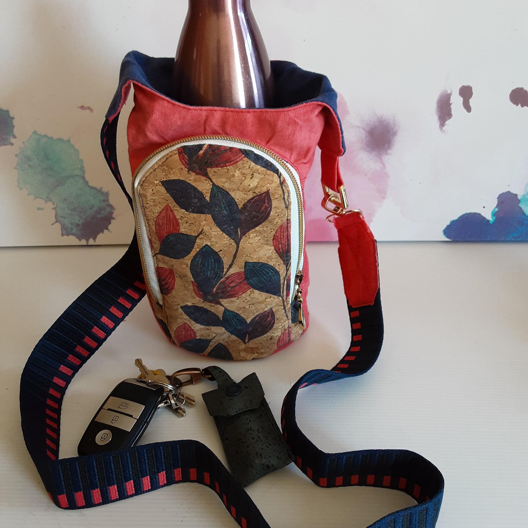 Cork crossbody water sling bag