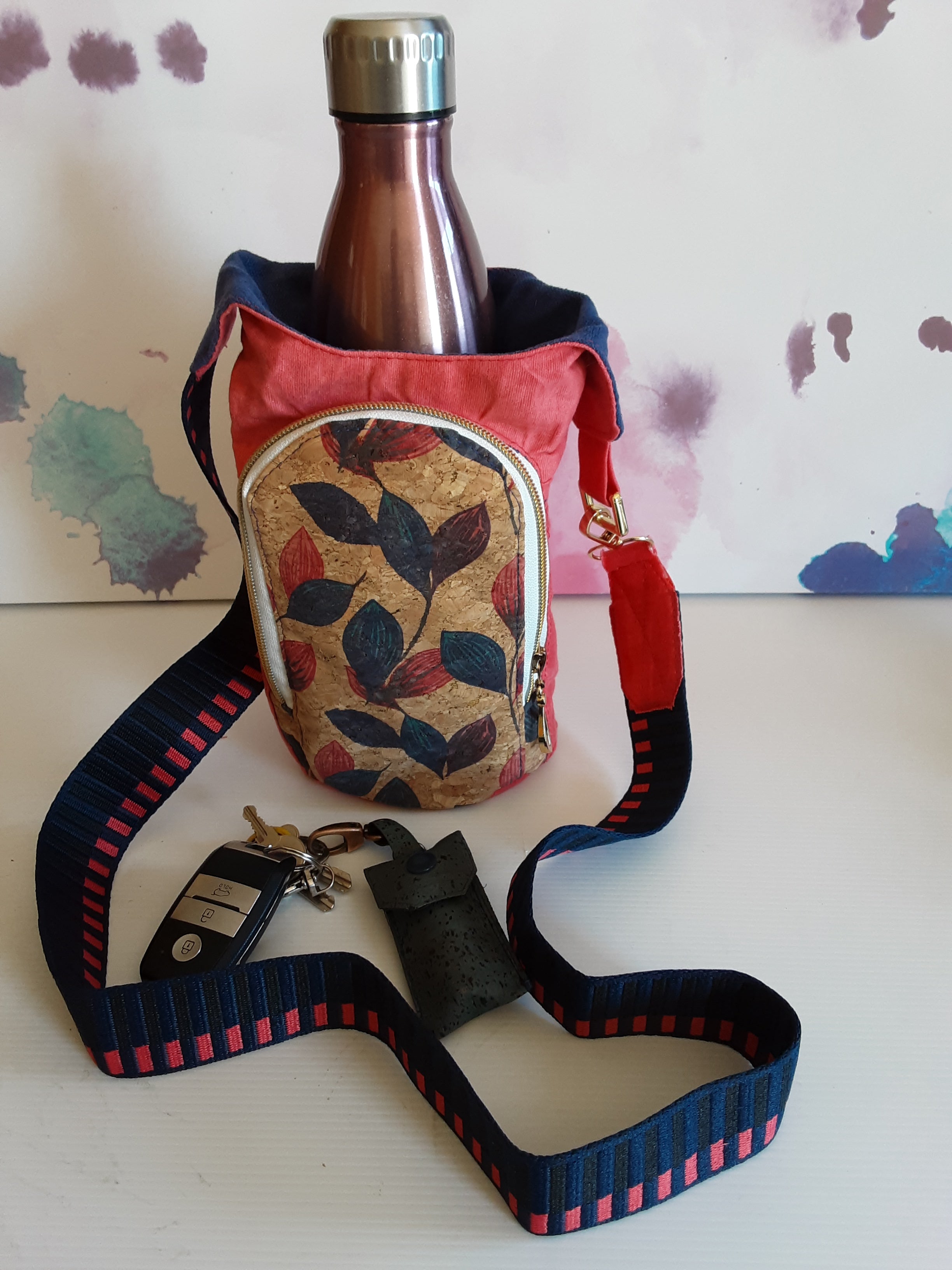 Cork crossbody water sling bag
