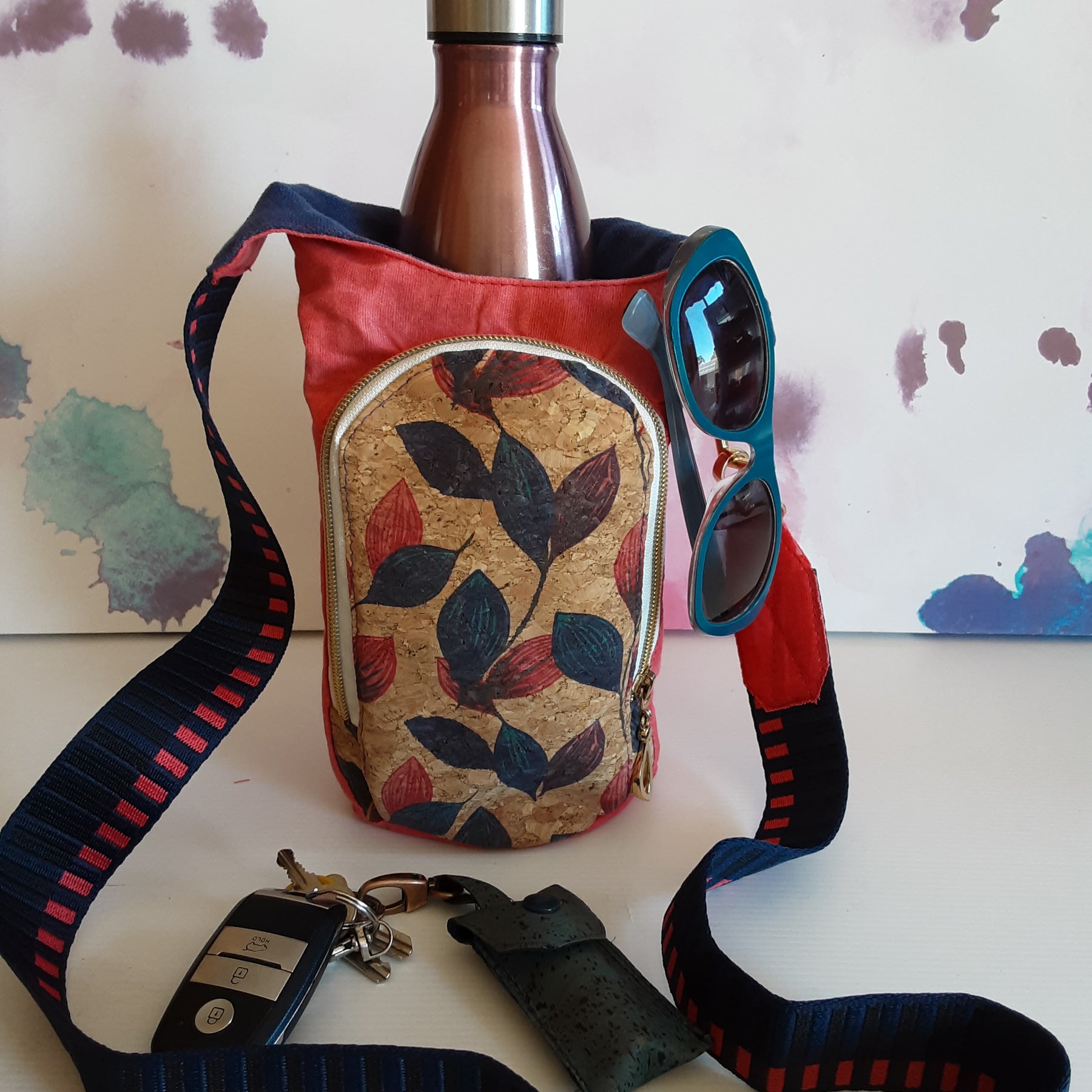 Cork crossbody water sling bag
