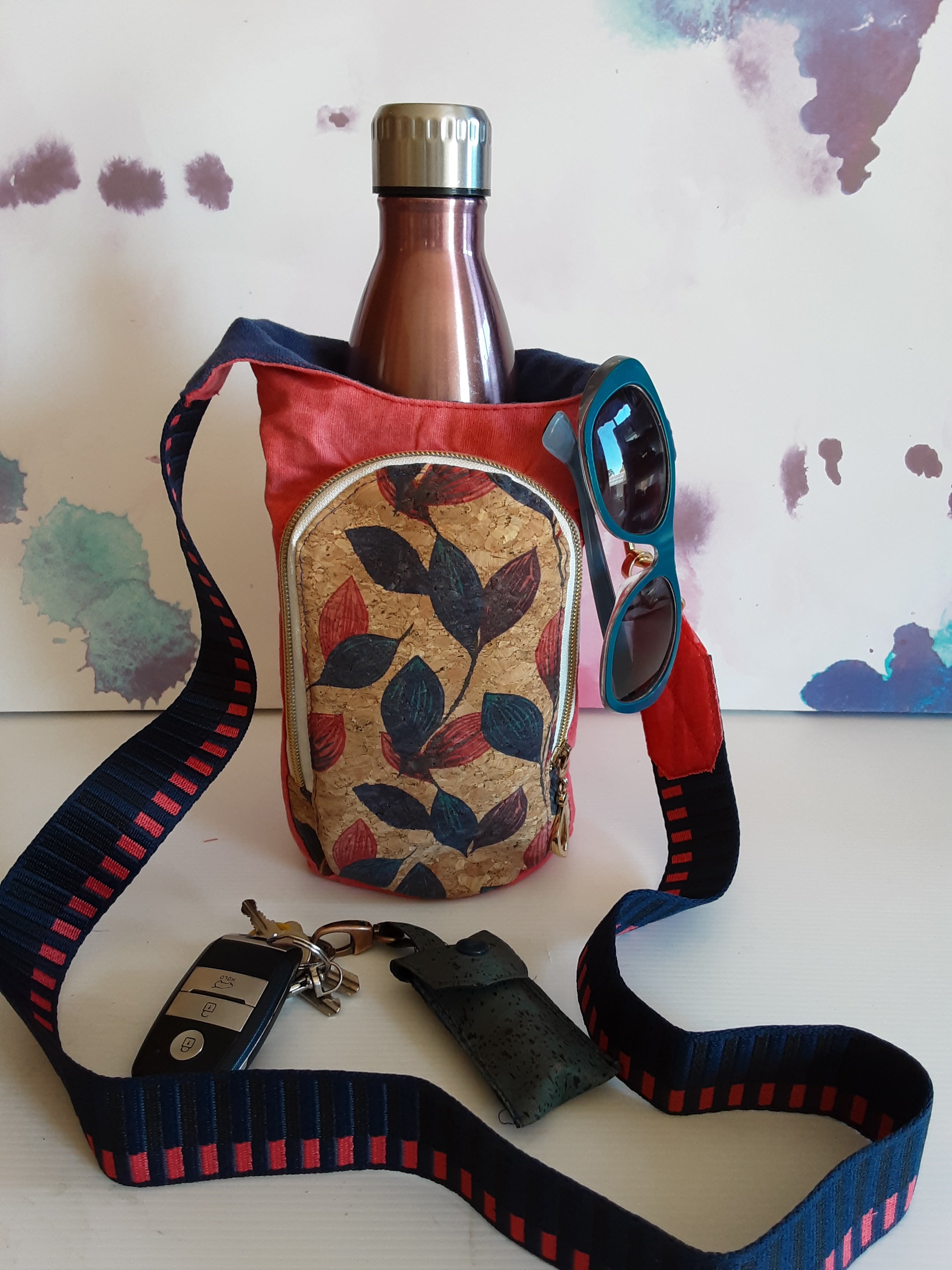Cork crossbody water sling bag