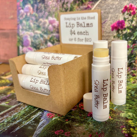 Shea Butter Lip Balms—-pack of 6