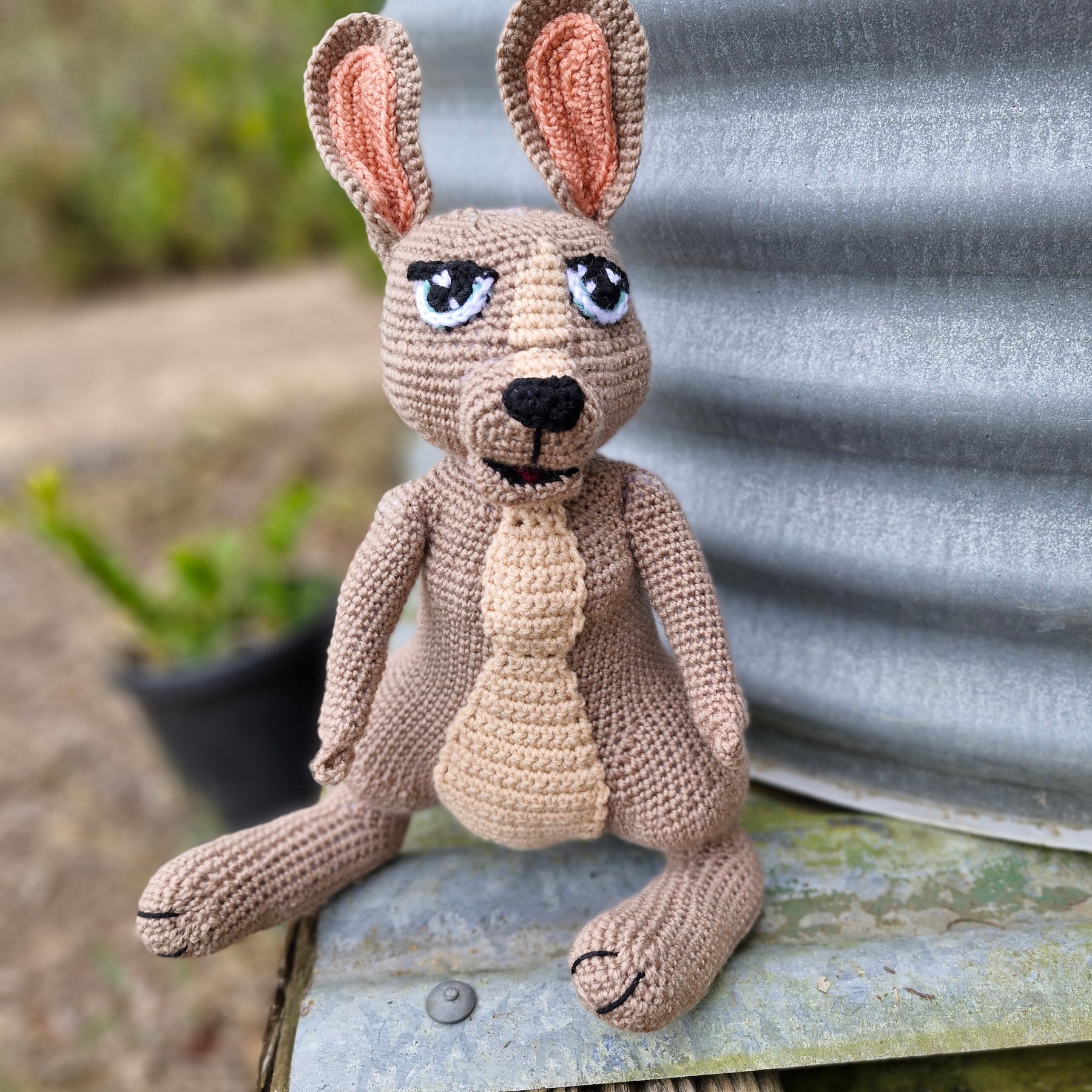 Skippy the Handmade Crochet KANGAROO has Arrived