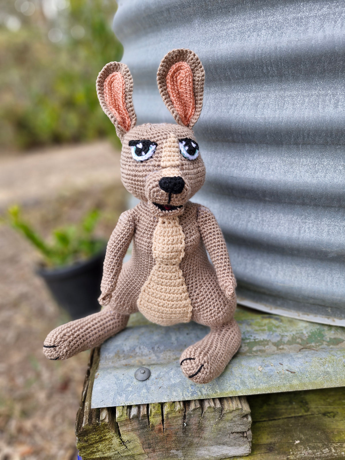 Skippy the Handmade Crochet KANGAROO has Arrived