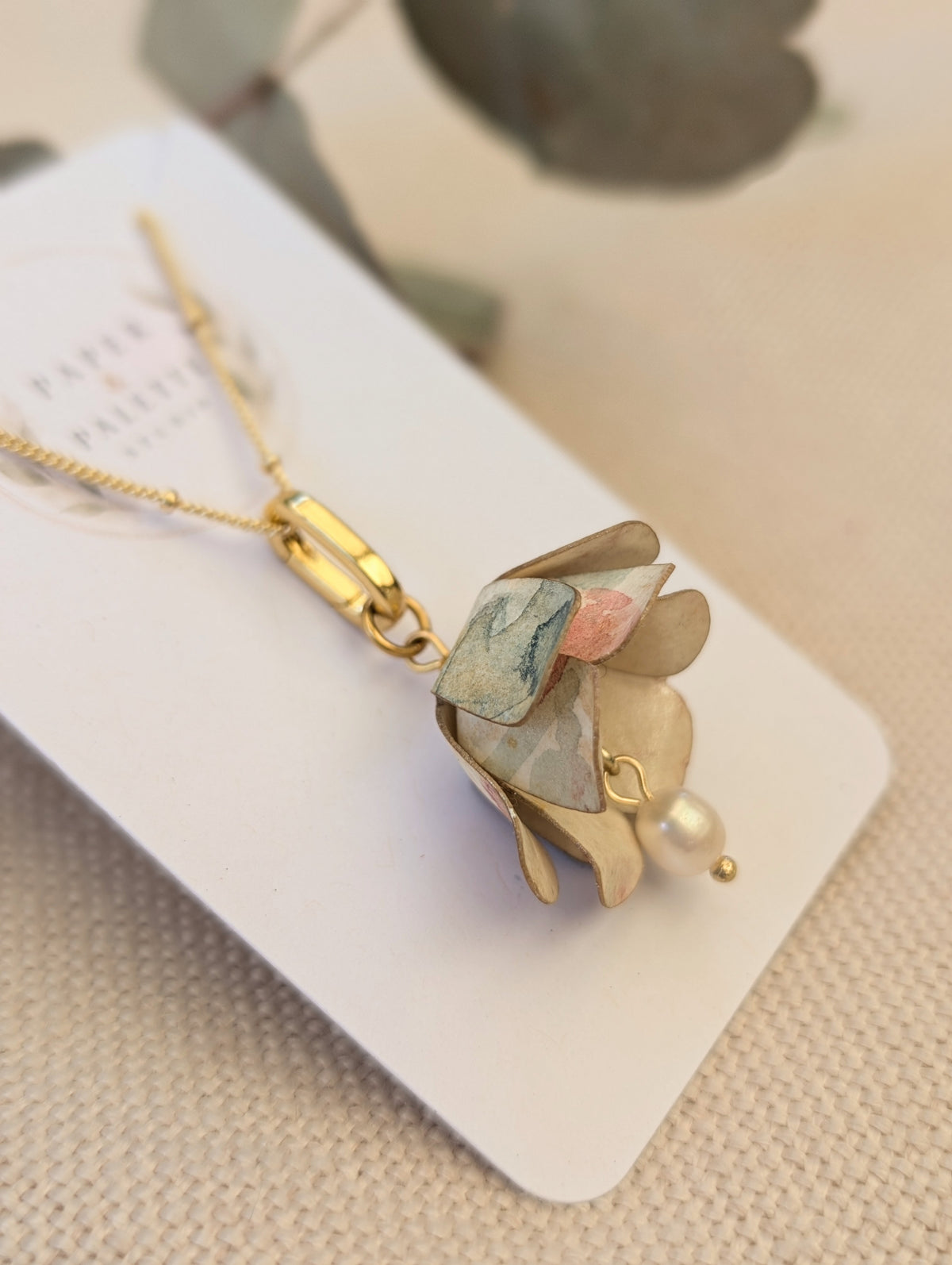 Lily of the Valley Necklace | Freshwater Pearl | Botanical Jewellery
