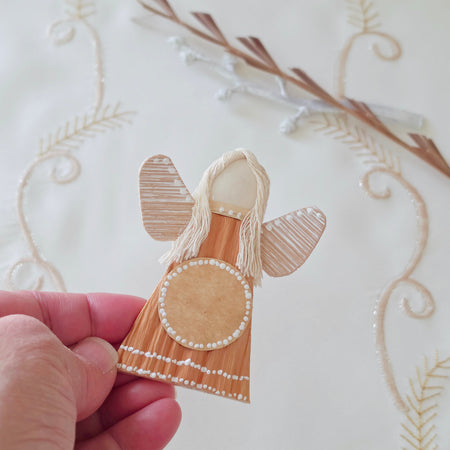 Hello - Palm Angel, Ornament Gift Pack, white dots