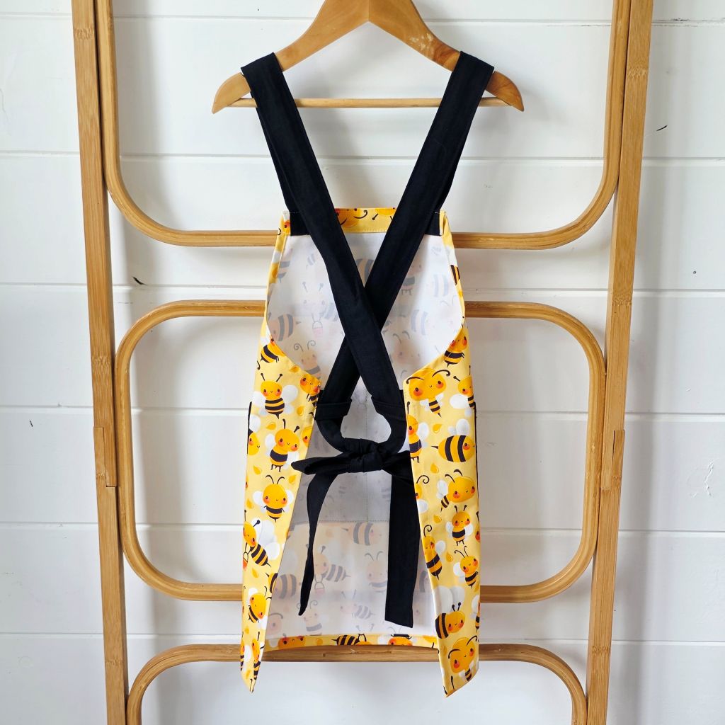 Handmade Children's Apron | Kids Cooking & Craft Apron | Adjustable Cross-Back Straps | 100% Cotton