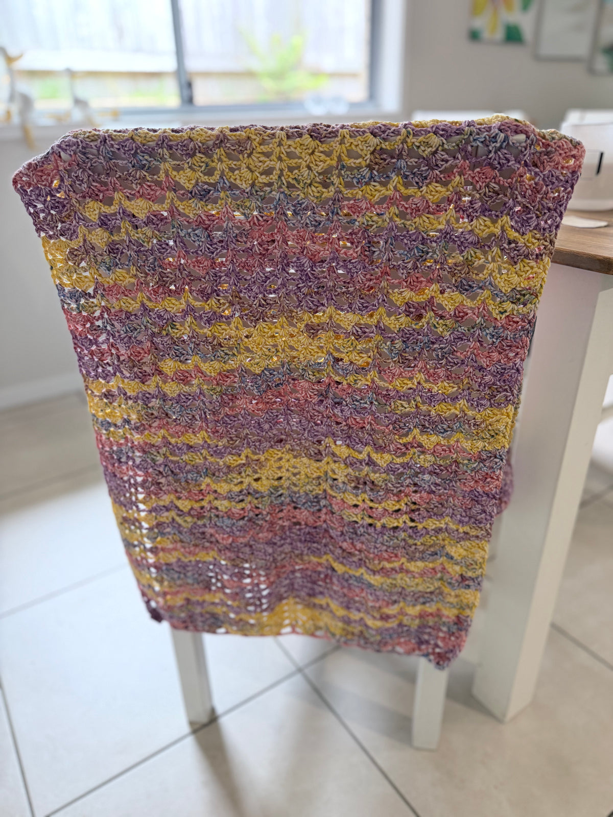 #127 Wrapped in Love Ladies Crocheted shawl