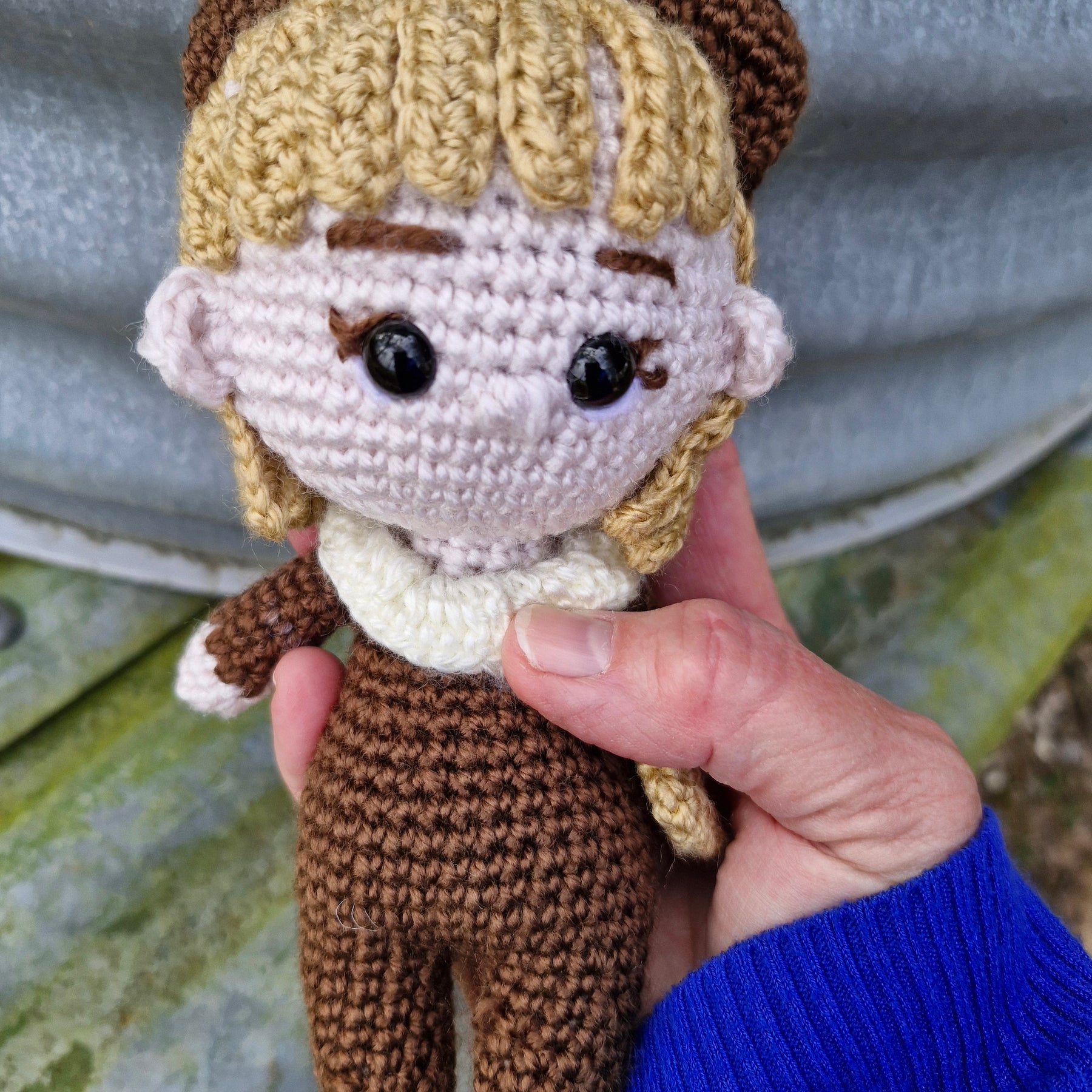 Hand Crochet Sweet Little Mini Crochet Doll 16cm