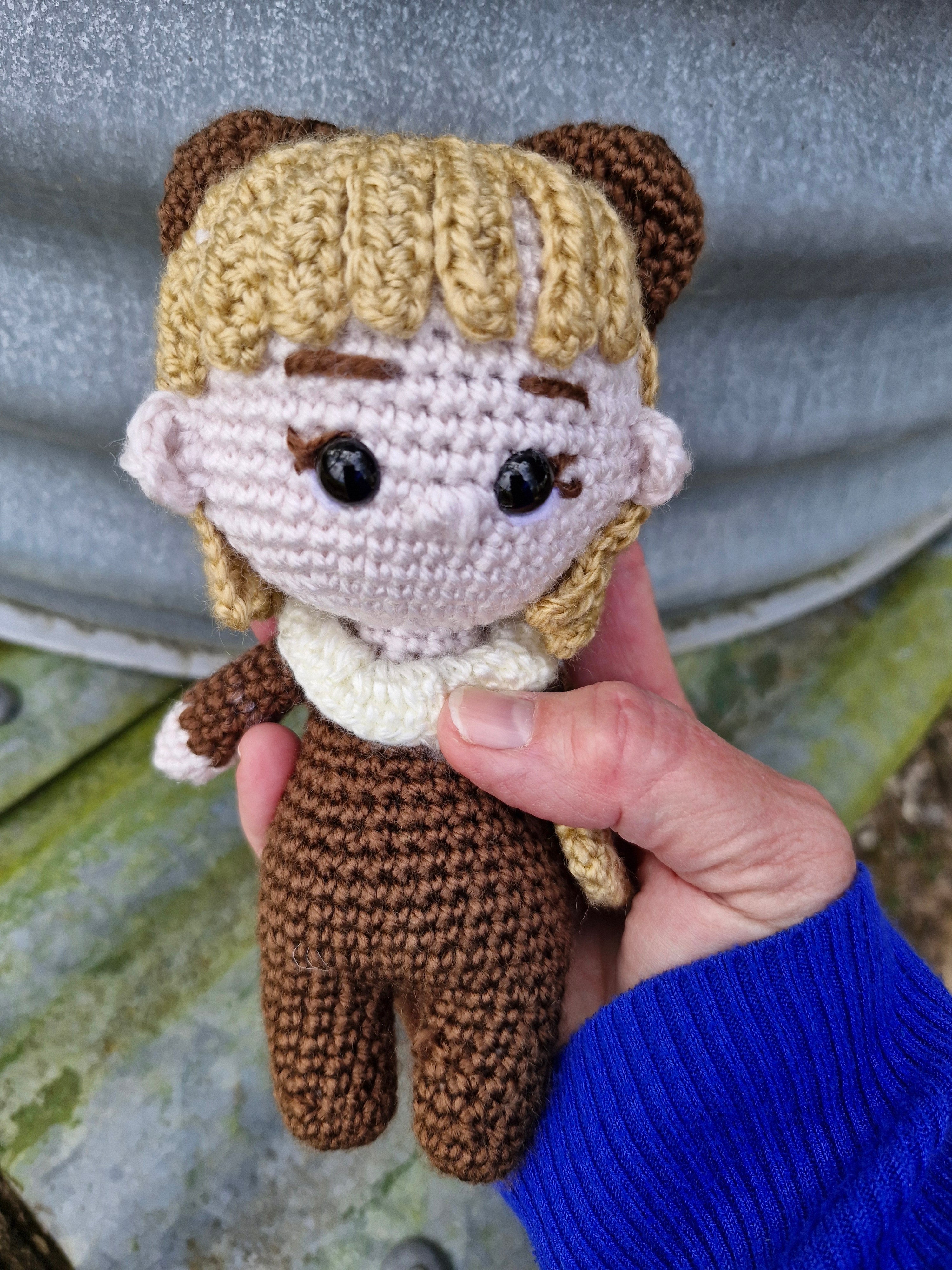Hand Crochet Sweet Little Mini Crochet Doll 16cm