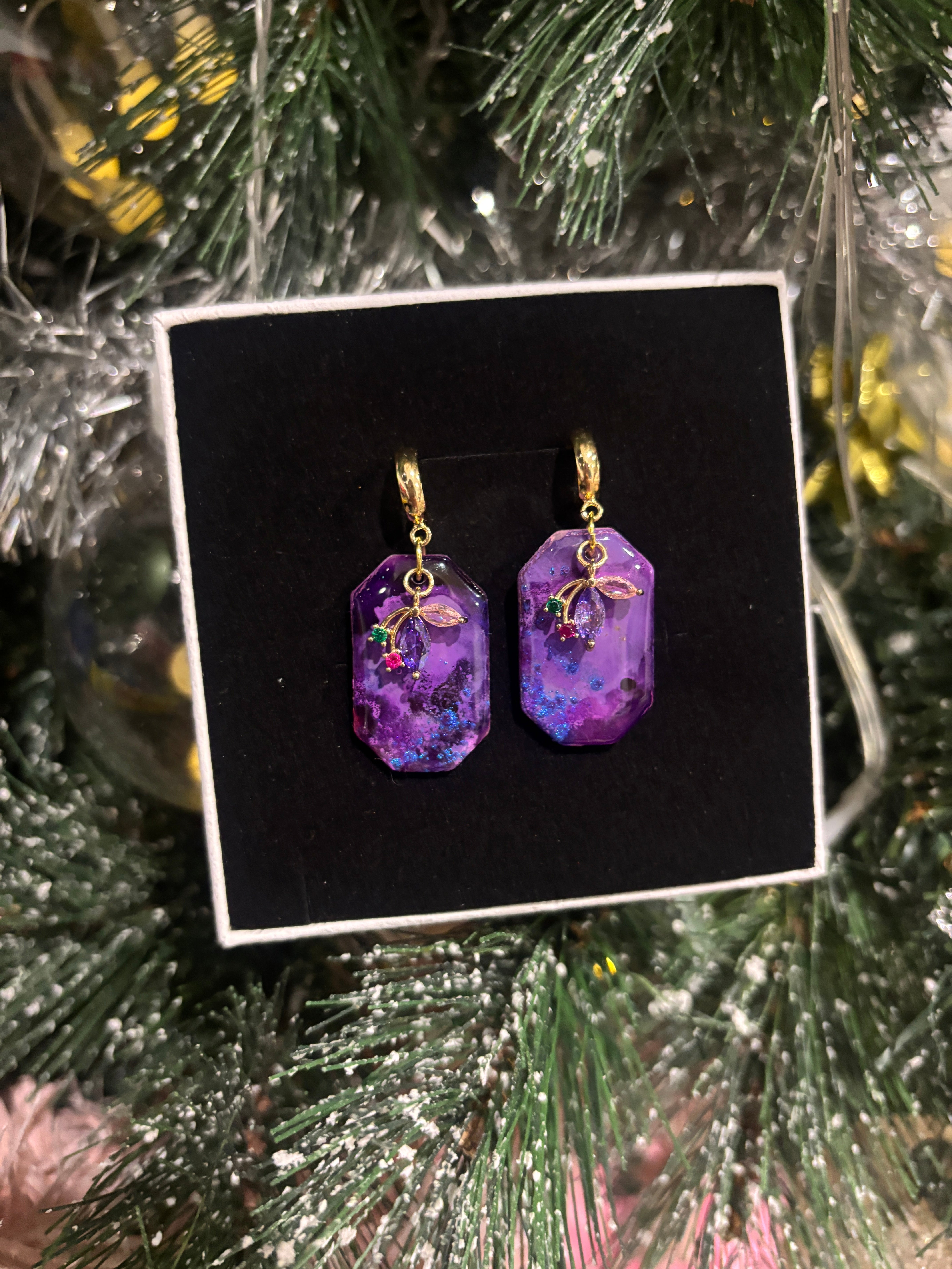 : Enchanted Garden Amethyst-Inspired Dangles — Fairy Charm Edition
