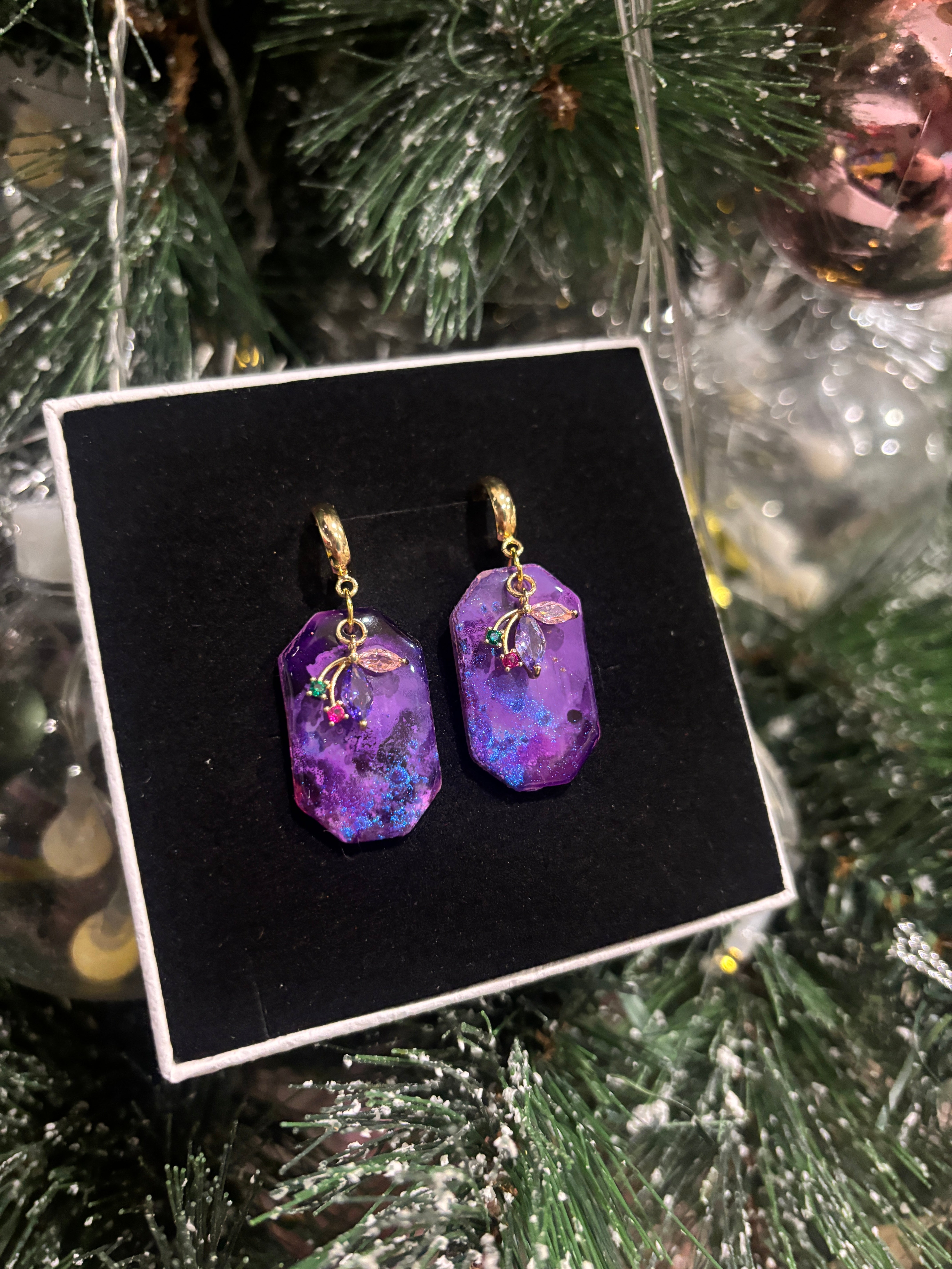 : Enchanted Garden Amethyst-Inspired Dangles — Fairy Charm Edition