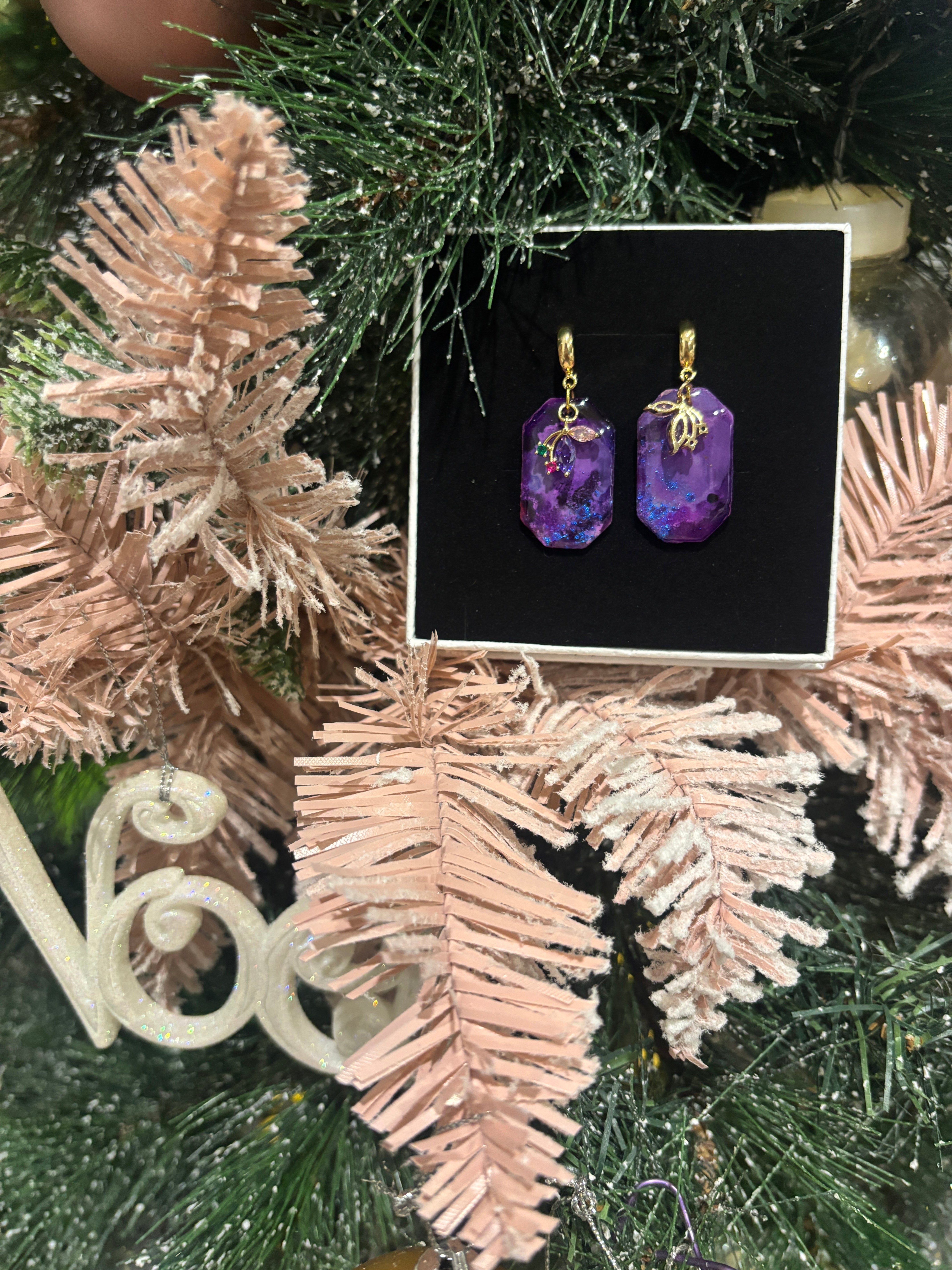 : Enchanted Garden Amethyst-Inspired Dangles — Fairy Charm Edition