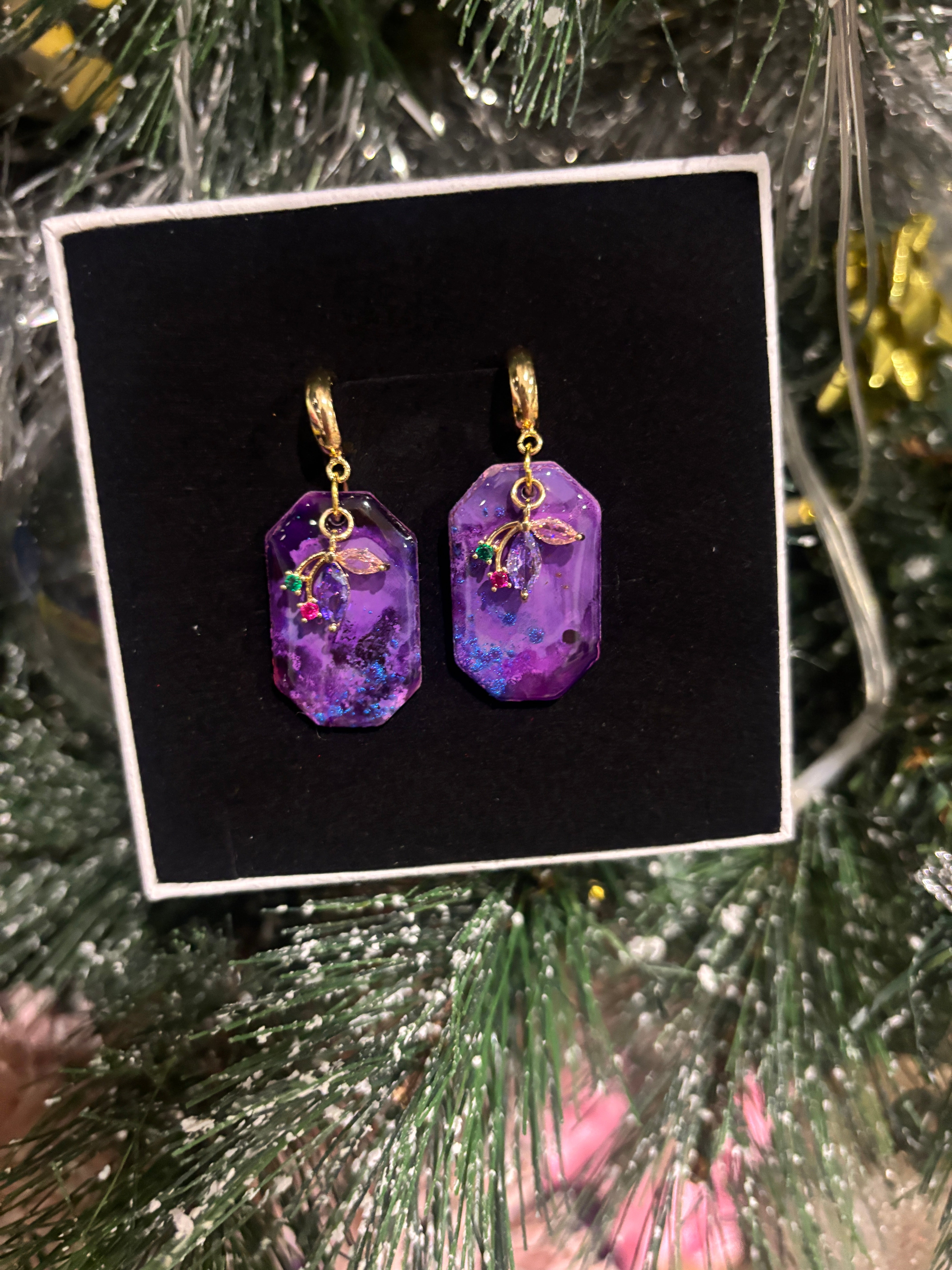 : Enchanted Garden Amethyst-Inspired Dangles — Fairy Charm Edition