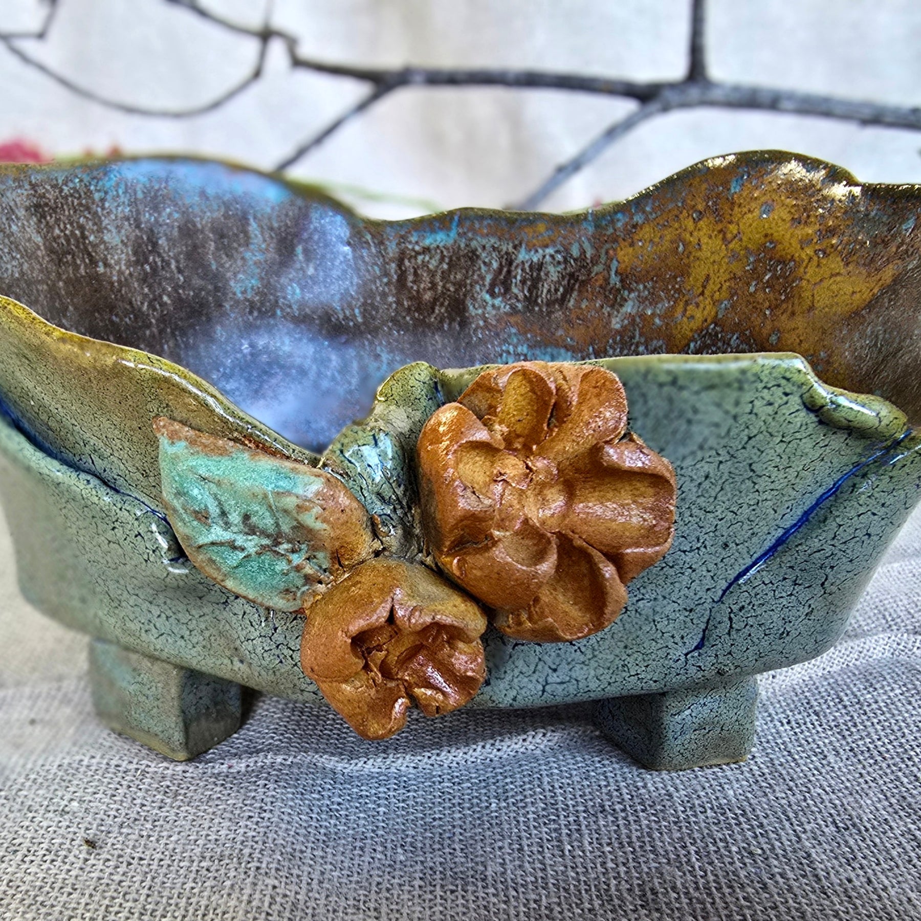 Flower trinket dish
