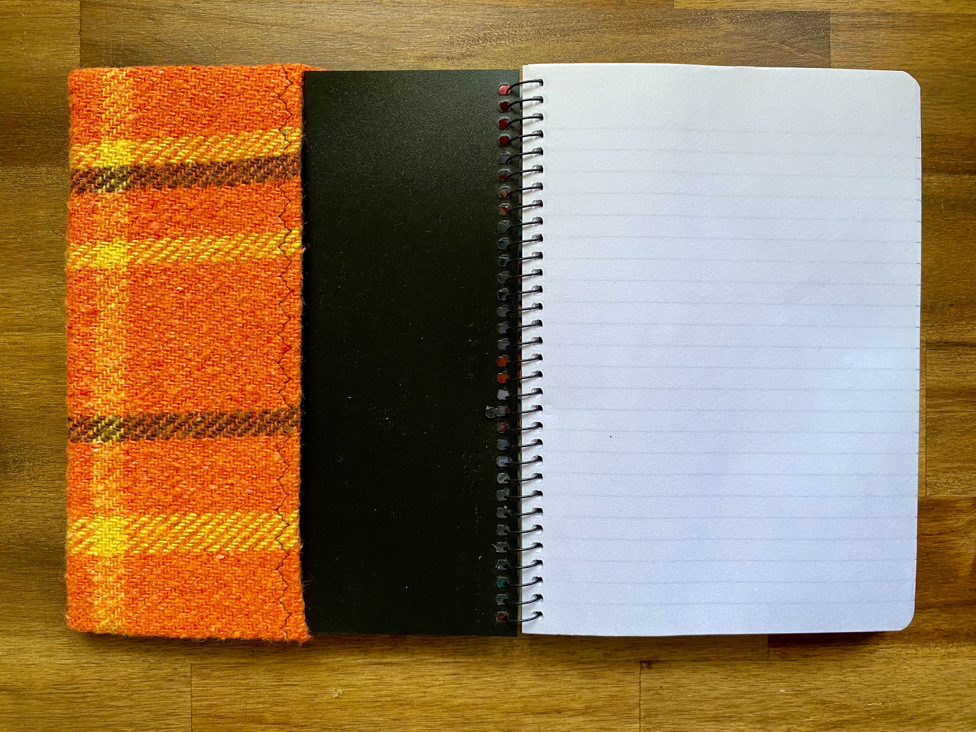 A5 Upcycled Notebook Highland Cow - Orange