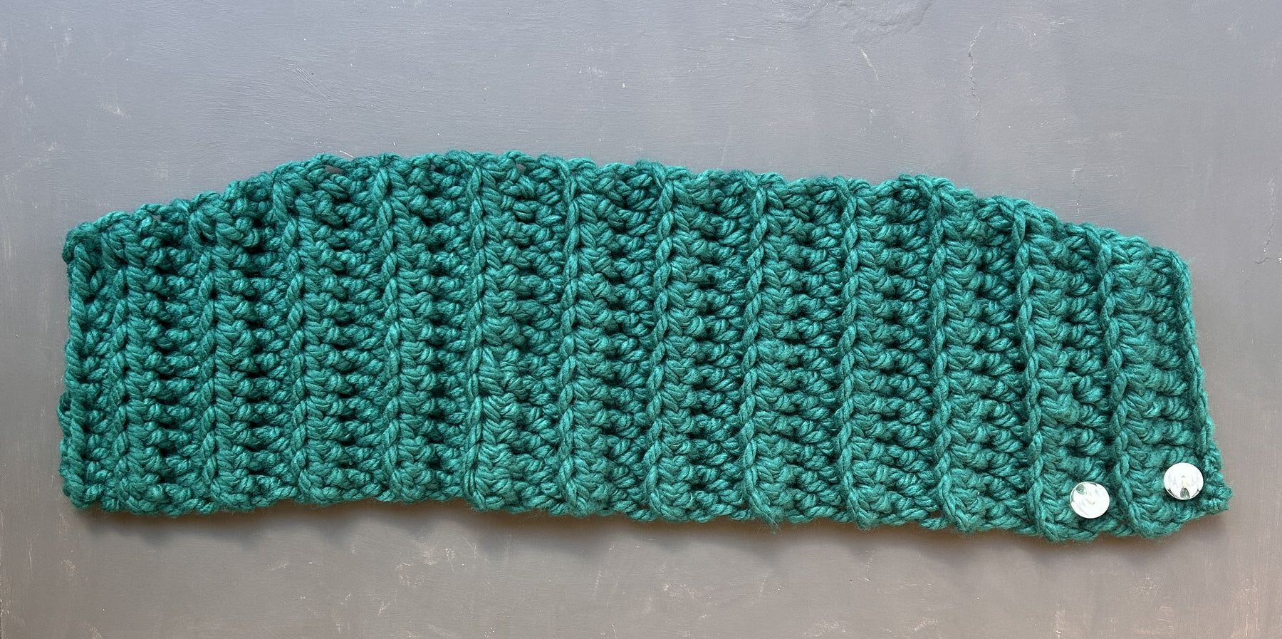Buttoned Neck Warmer - Teal