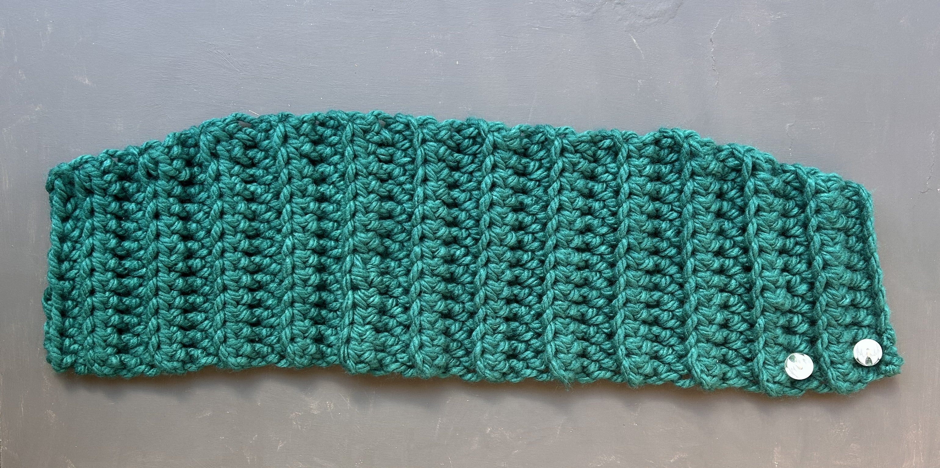 Buttoned Neck Warmer - Teal
