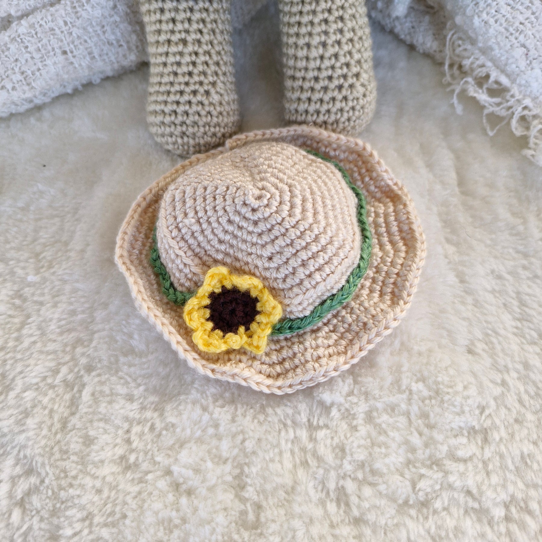 Sweet Crochet Bear in Sunflower Dress