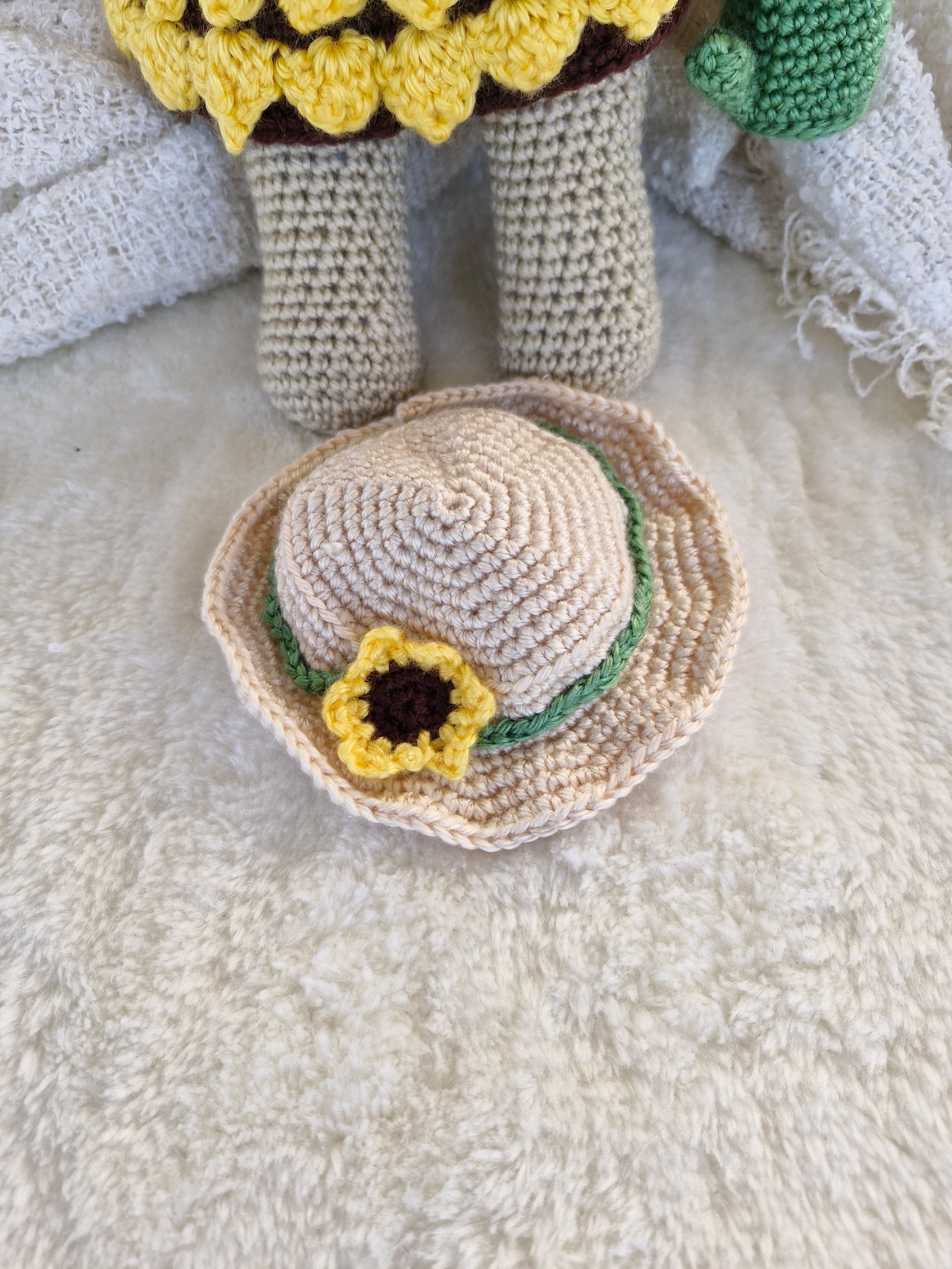 Sweet Crochet Bear in Sunflower Dress