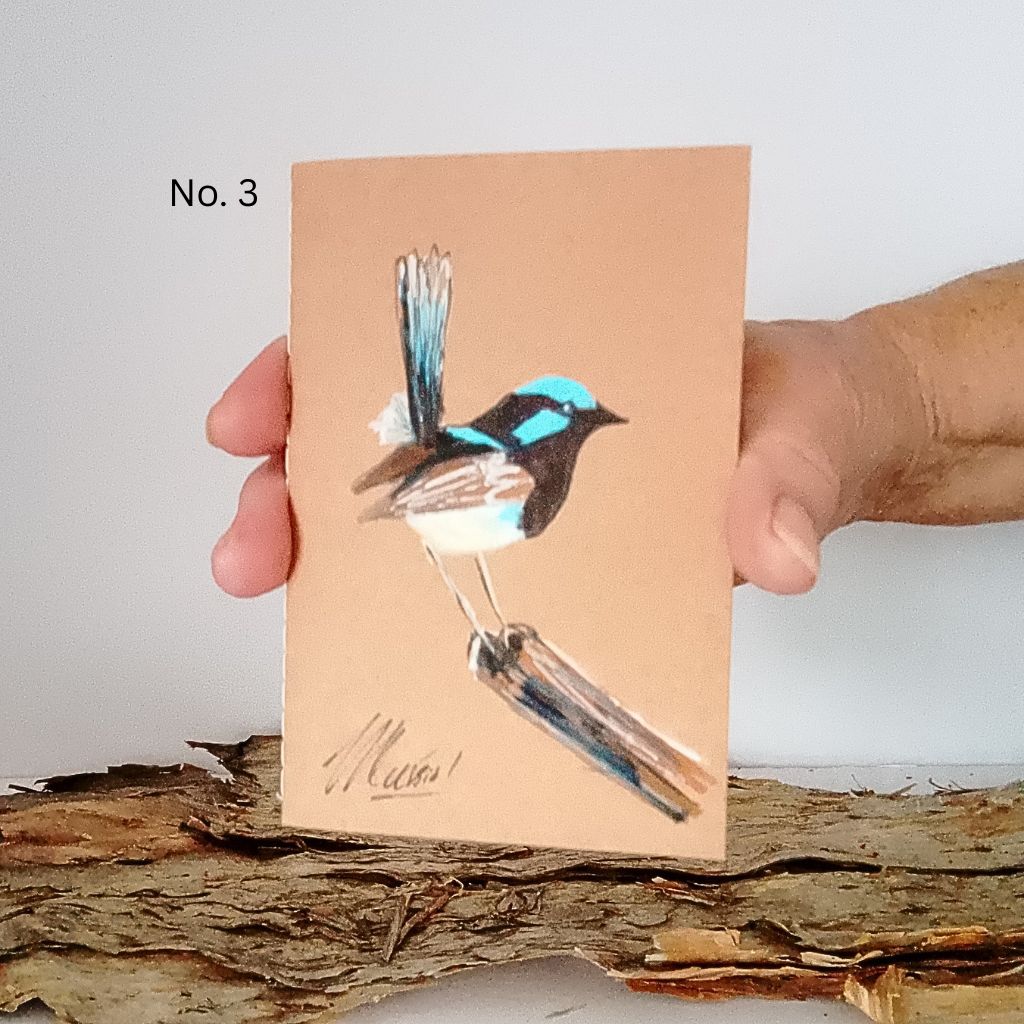 Handpainted Blue Wren Series Notebooks