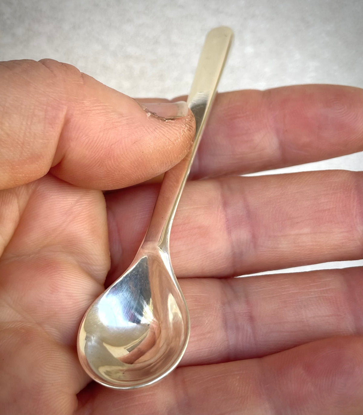 Sterling silver salt spoon