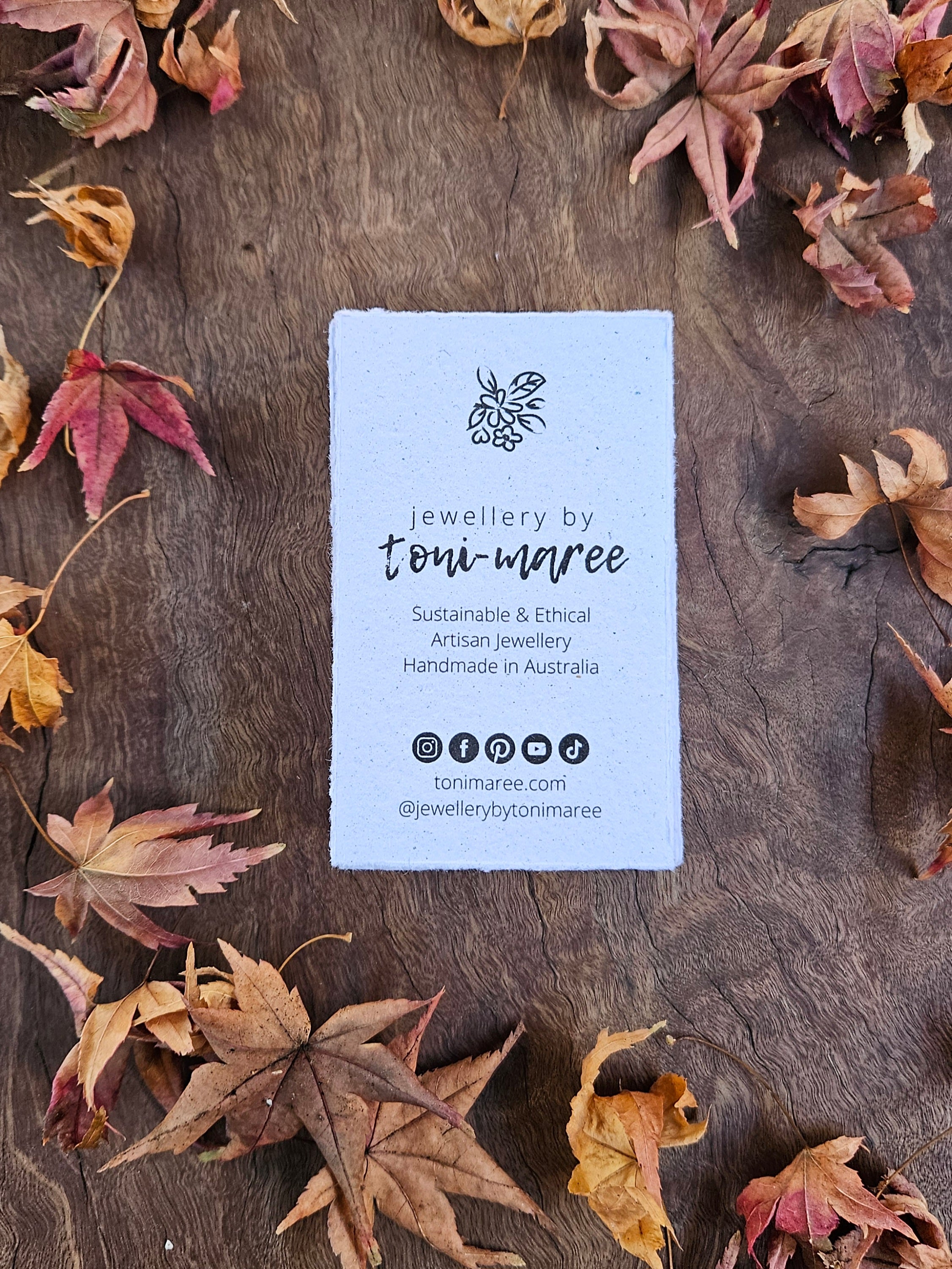 50 Handmade Paper Business Cards (Made to Order)