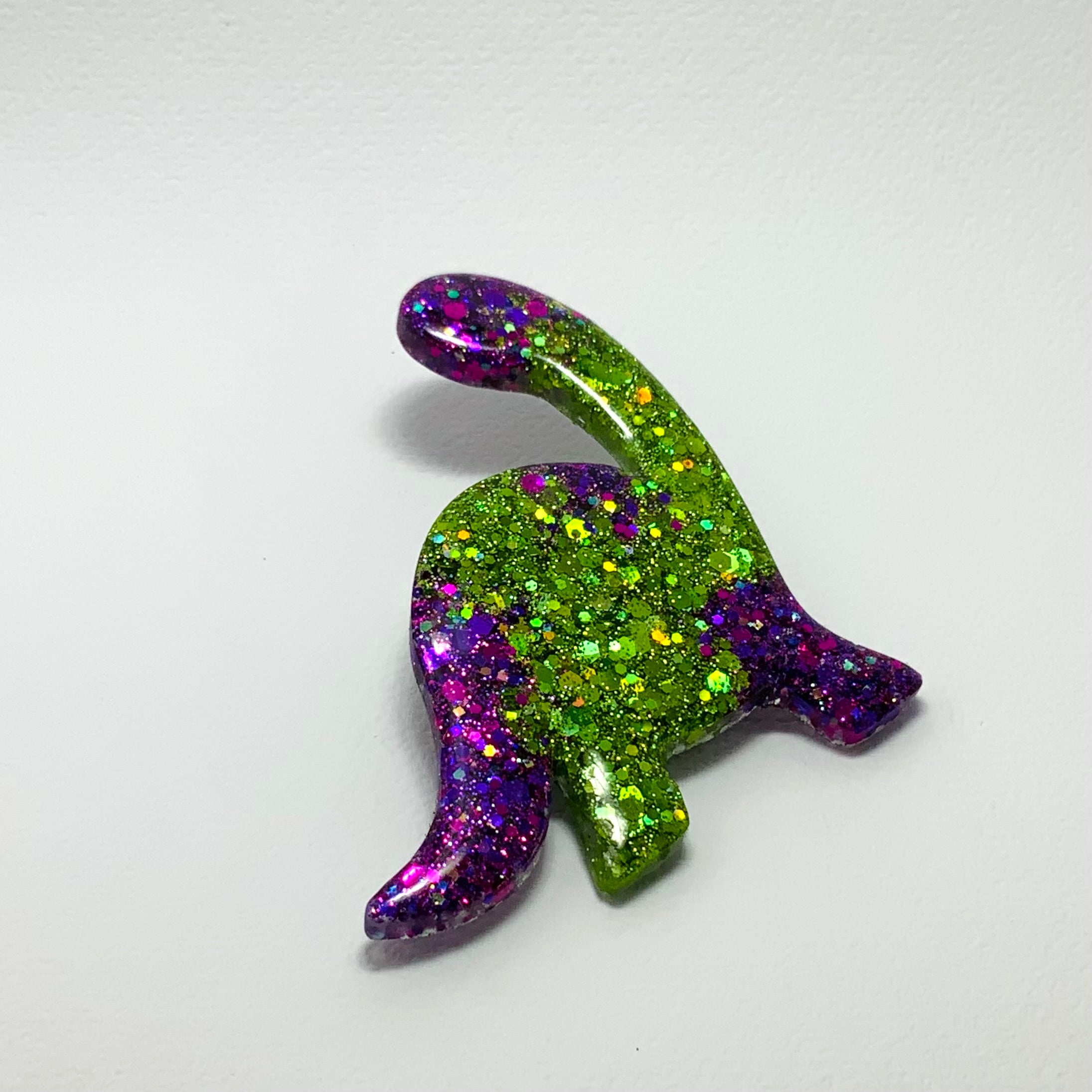 JURASSIC SPARKLE - Handmade Dinosaur Resin Brooch