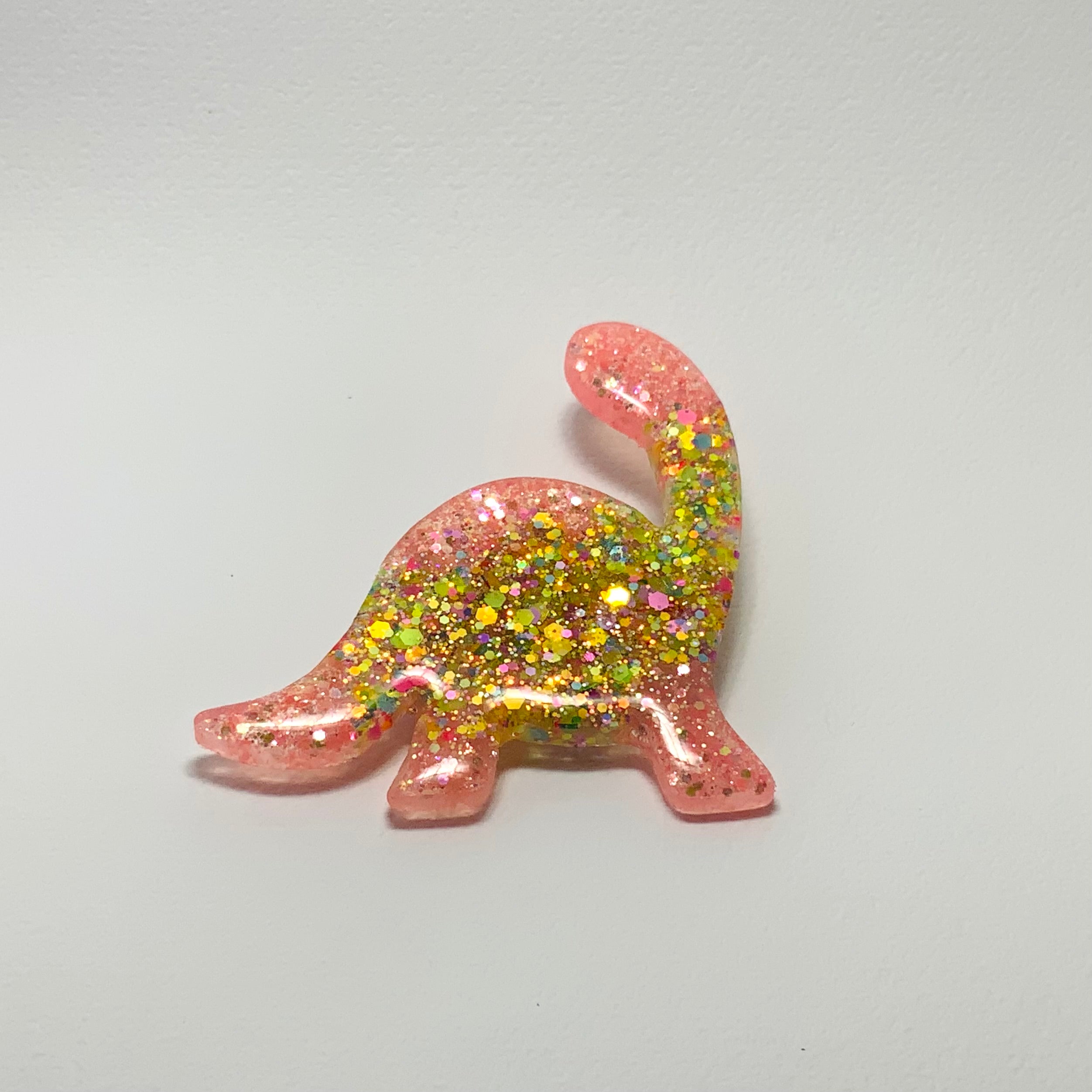 JURASSIC SPARKLE - Handmade Dinosaur Resin Brooch