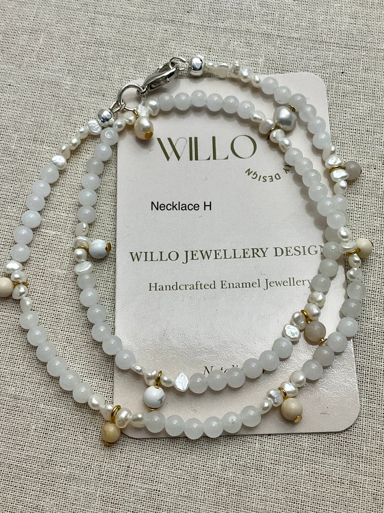 Beaded gemstone necklaces. Assorted