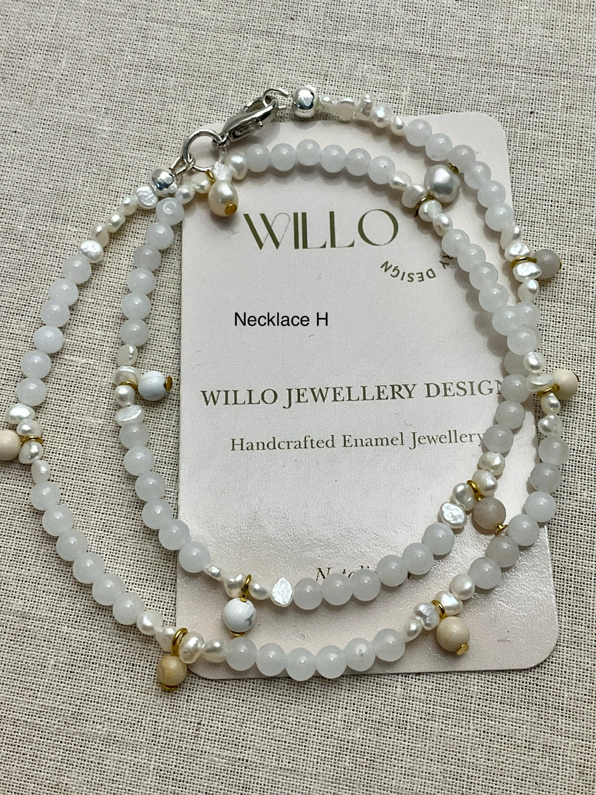Beaded gemstone necklaces. Assorted