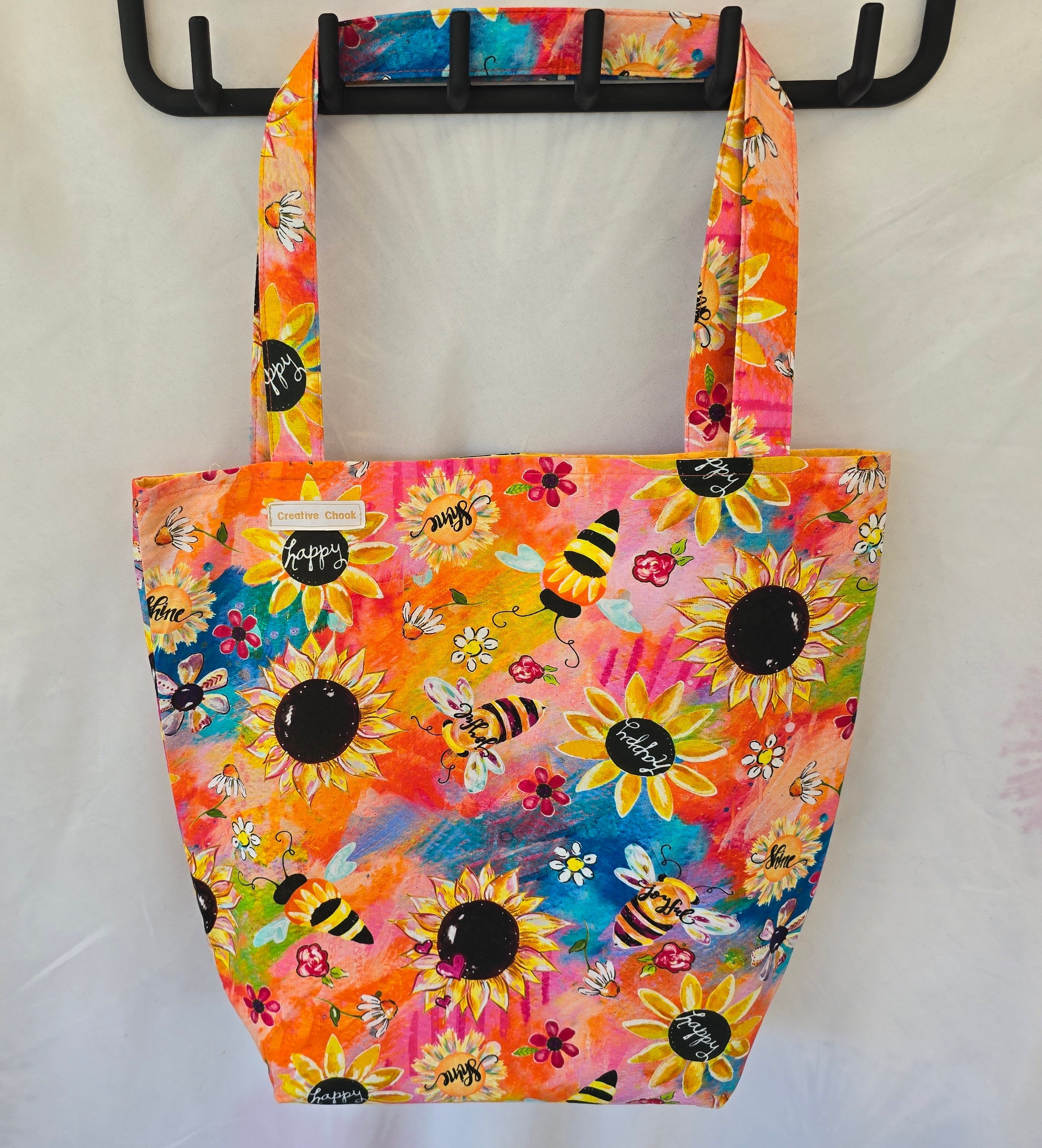 Handmade | Sunflowers | Bees | Tote Bag