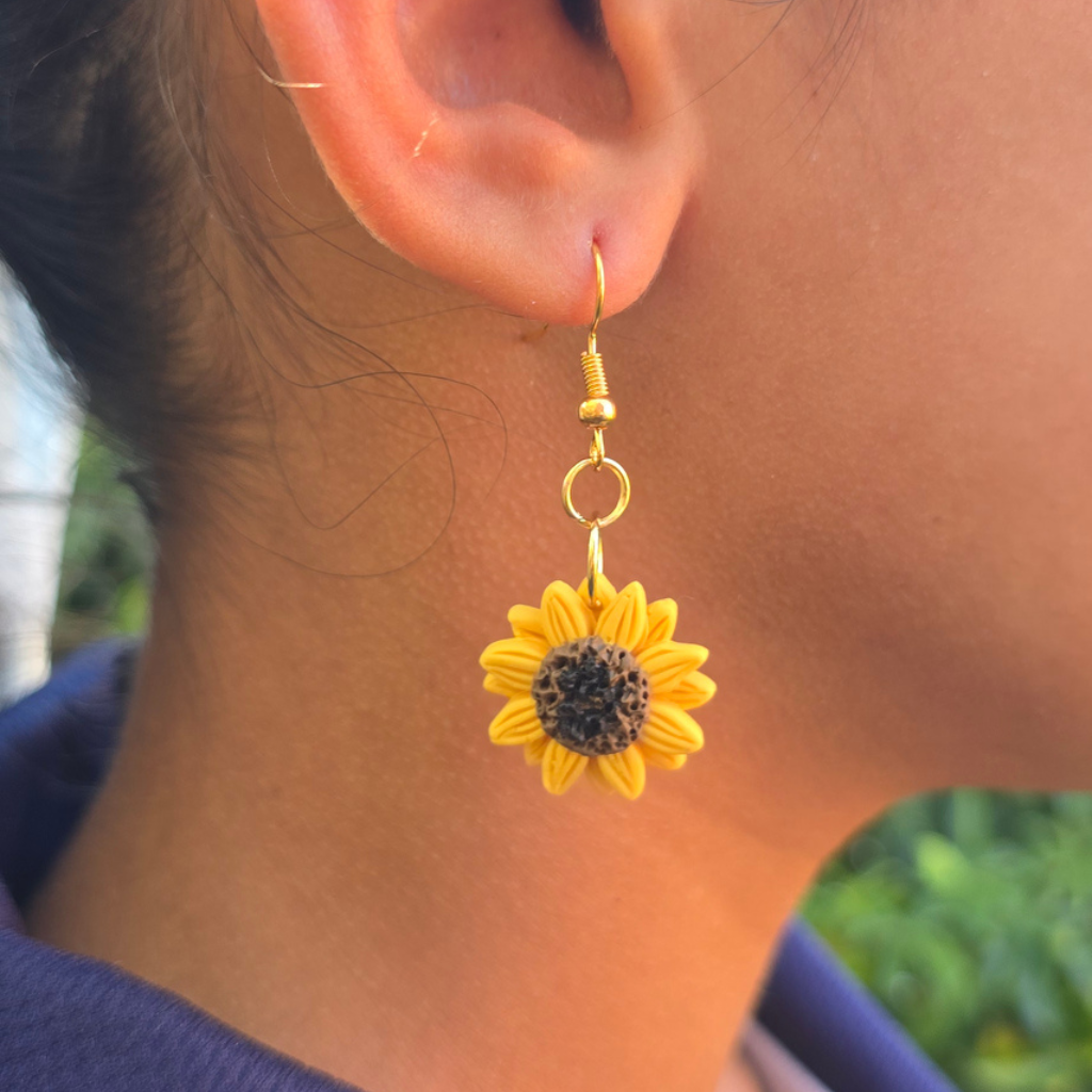 Sunflower earrings