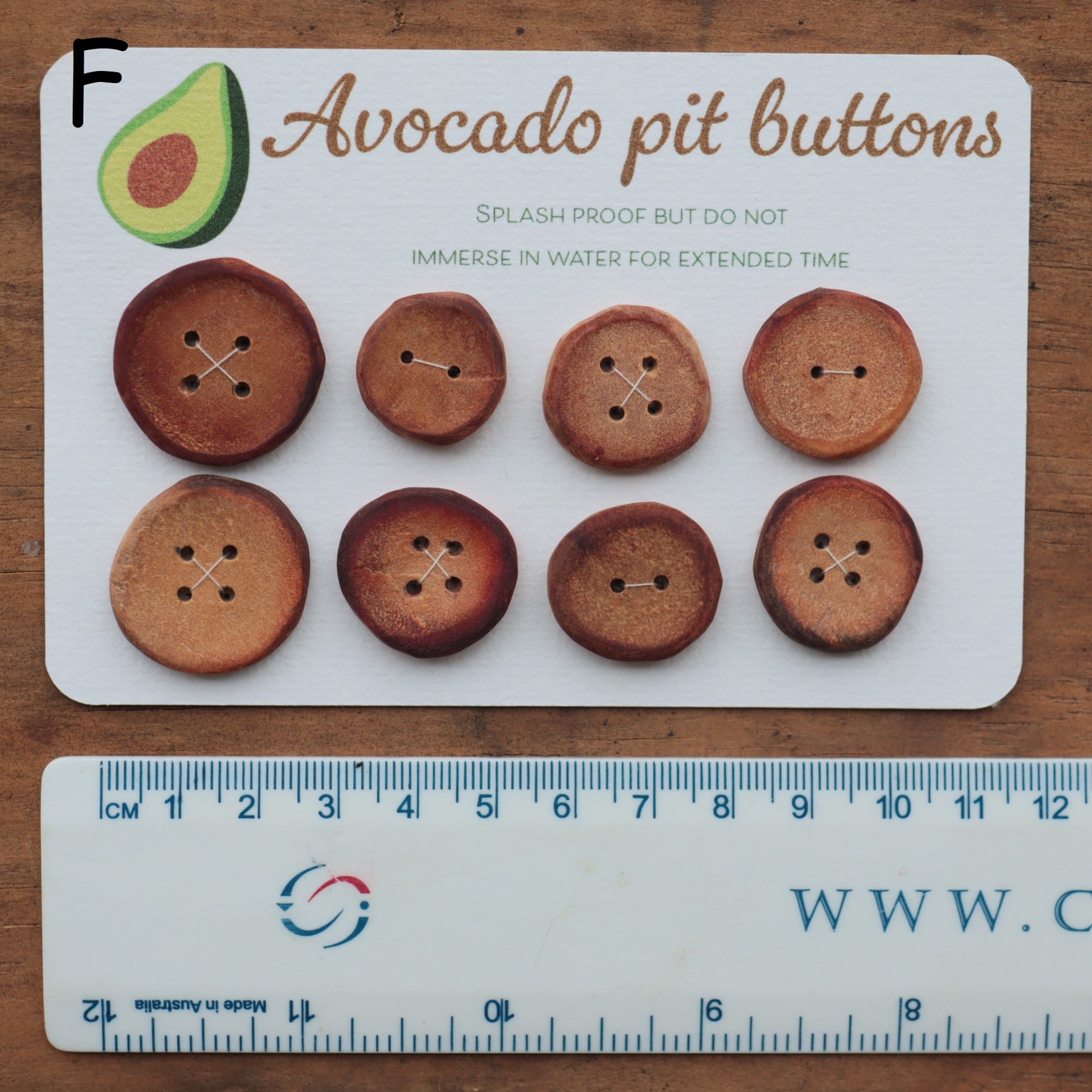 Hand carved Avocado pit Buttons. 5 to 10 Buttons on a card.