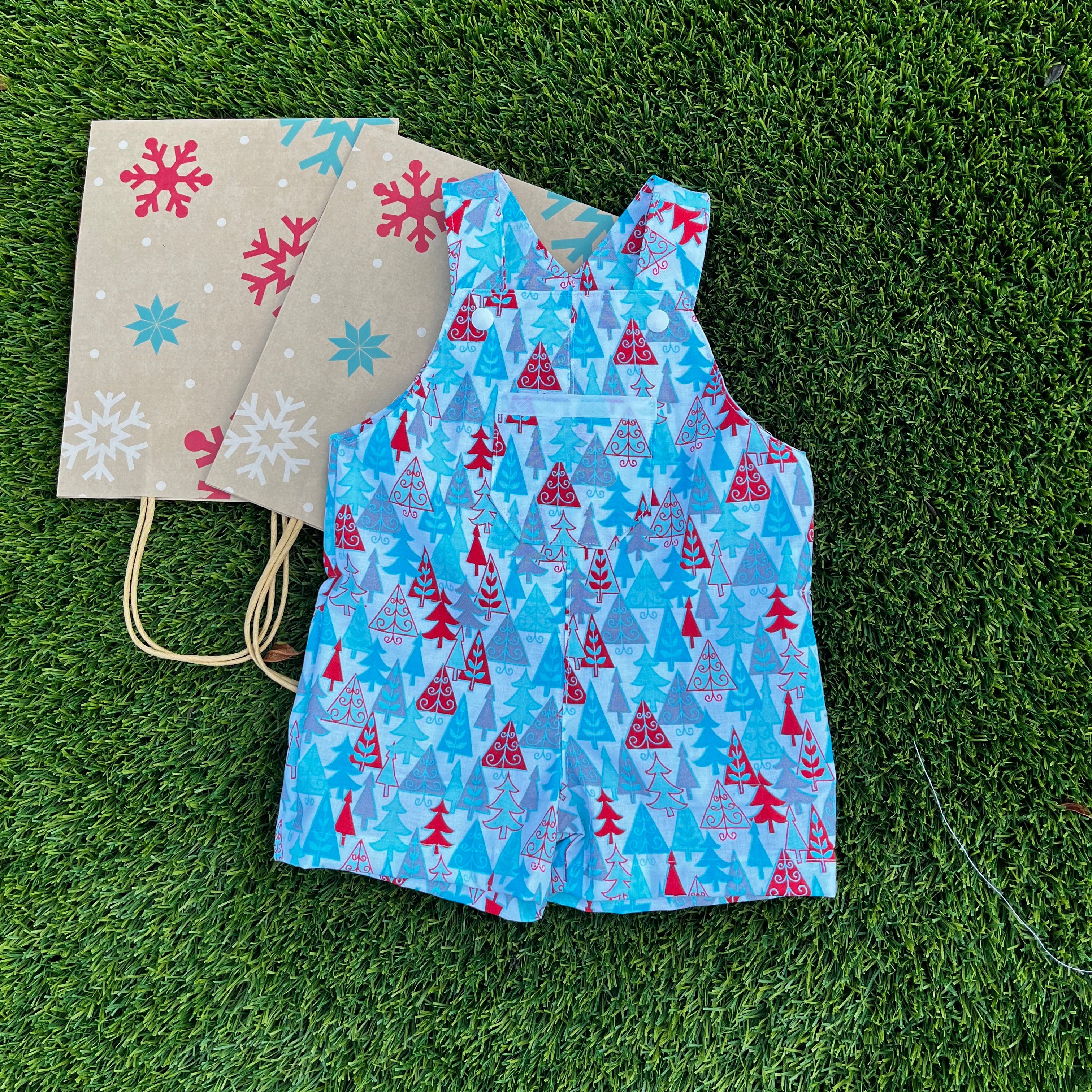 Christmas trees | toddler/baby short overalls | size 0