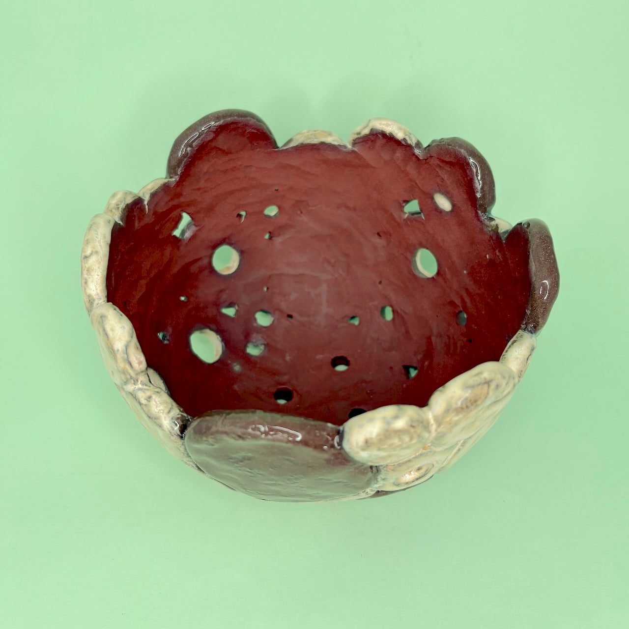 Ceramic dome hanging orchid pot