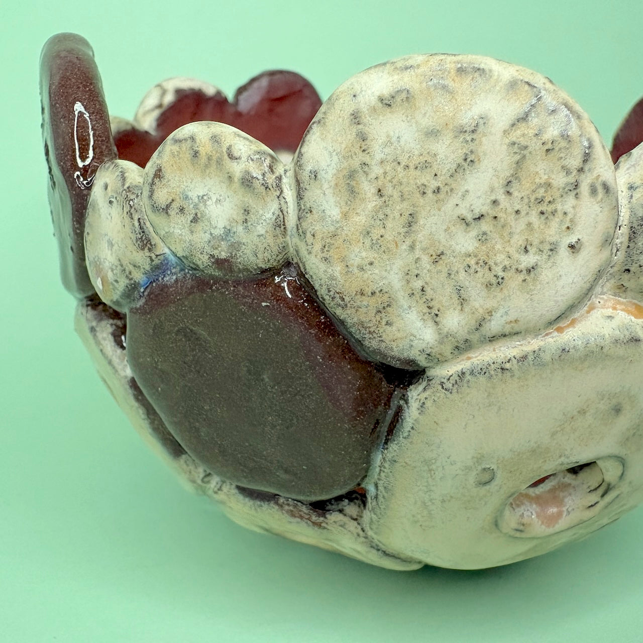 Ceramic orchid pot – circles design