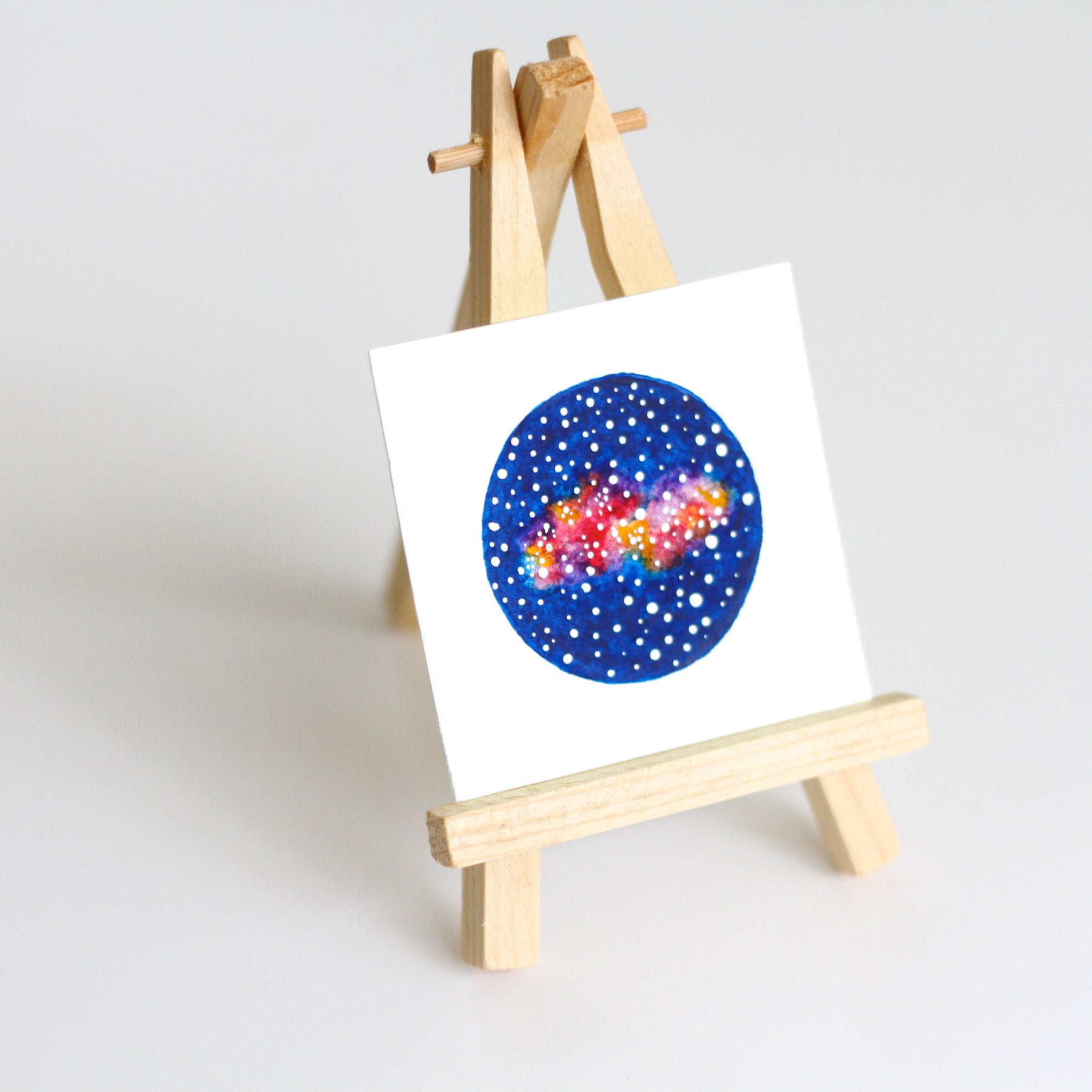 Galaxy Miniature Watercolour Painting