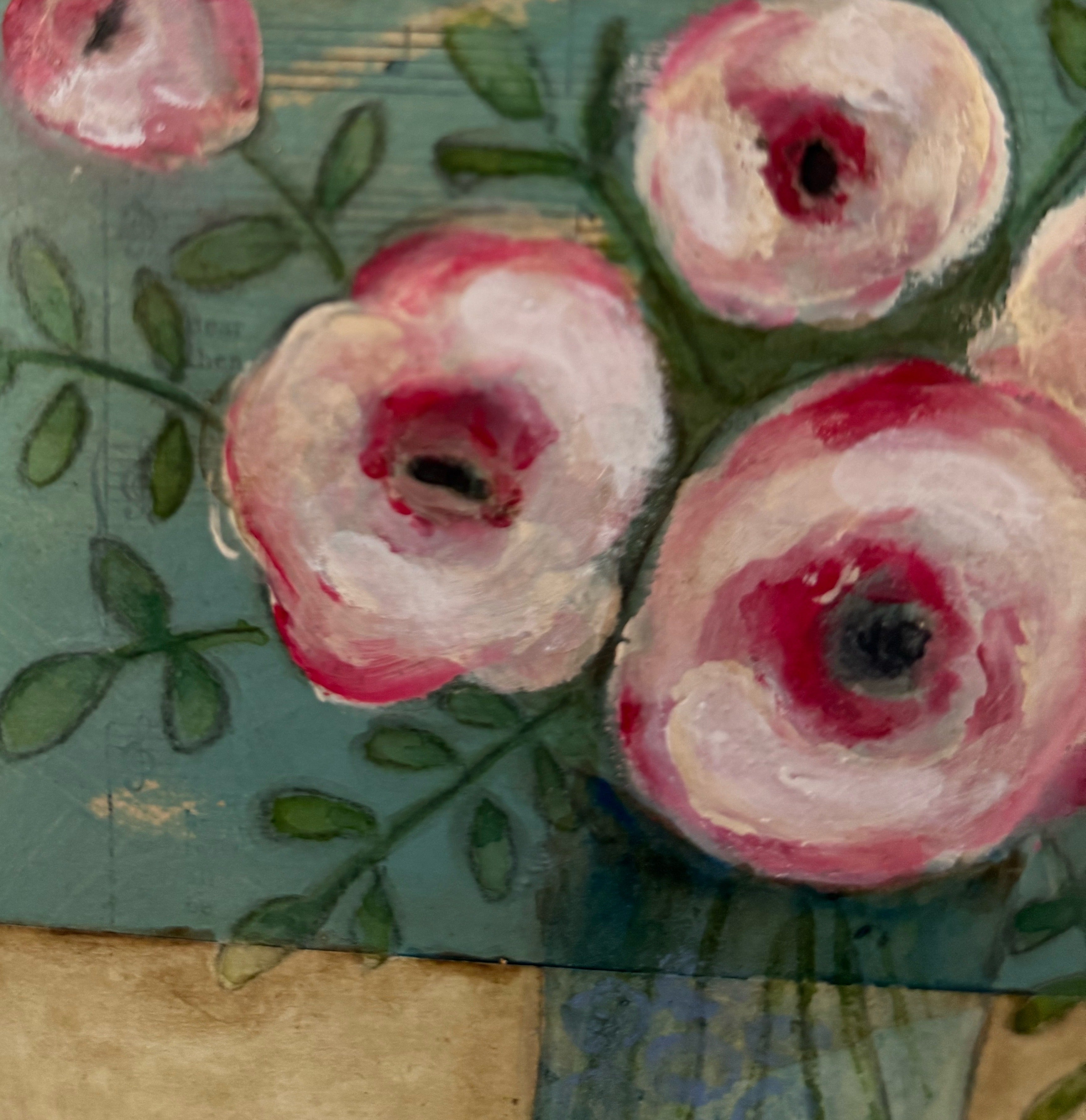 Pink Roses - Blooming Through Time