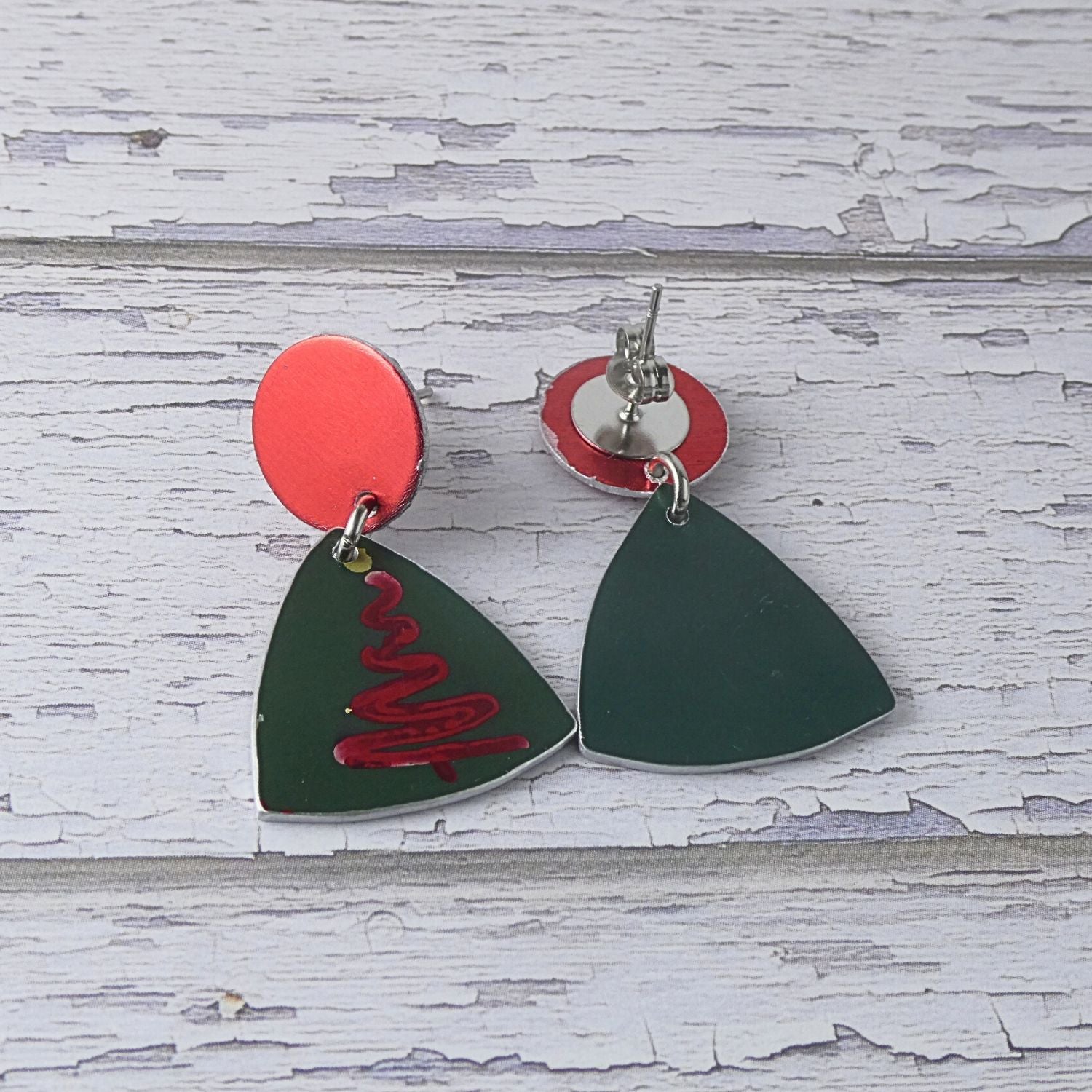 Anodised aluminium earrings - Christmas Cheer Collection