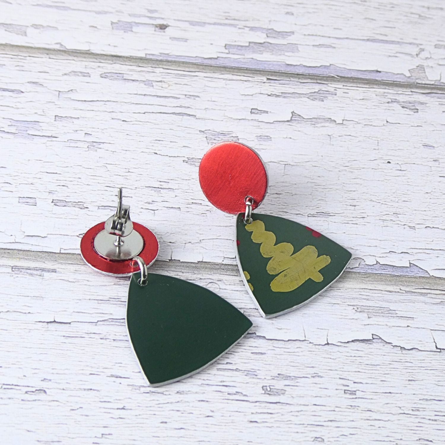 Anodised aluminium earrings - Christmas Cheer Collection