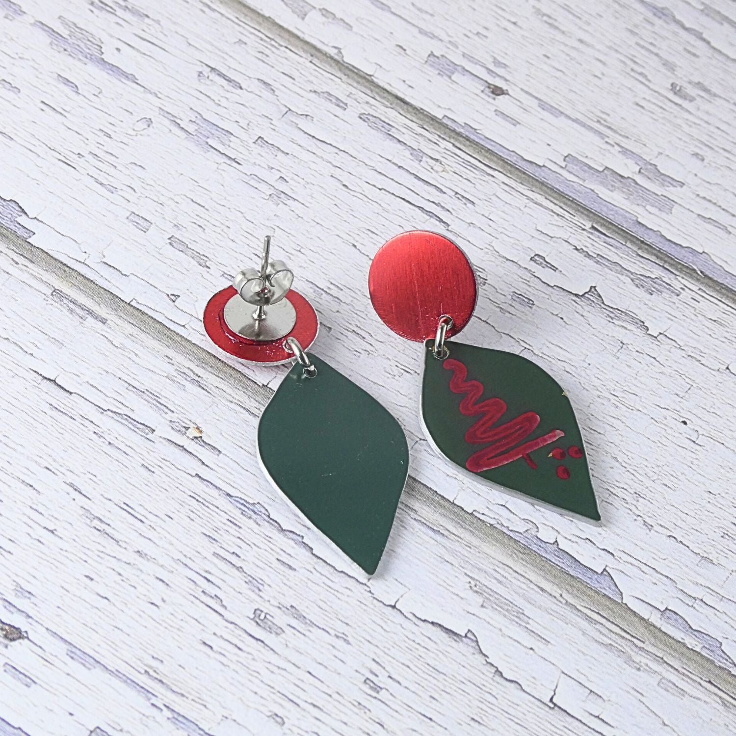 Anodised aluminium earrings - Christmas Cheer Collection